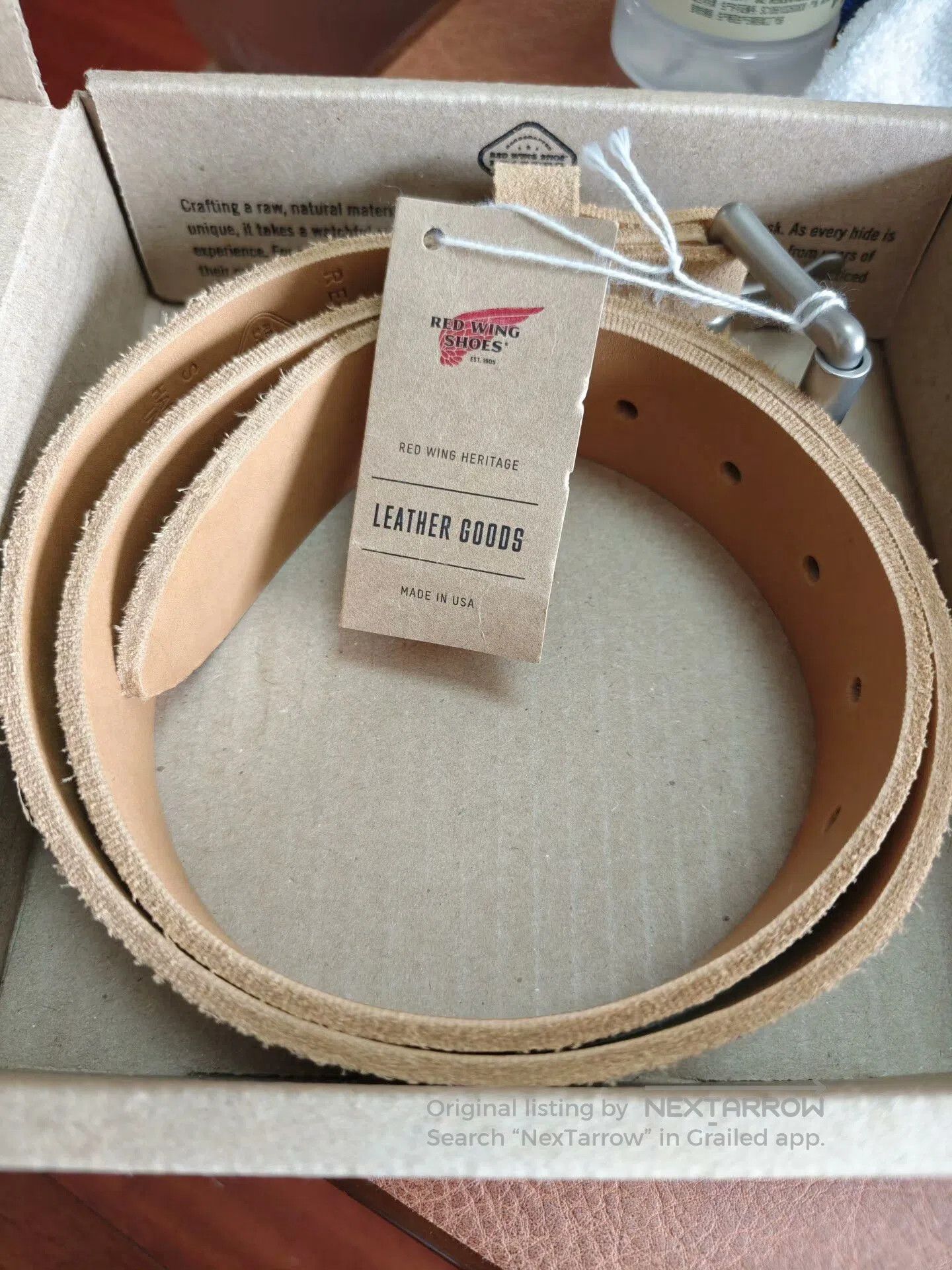 Other Red Wing USA Suede Leather Belt. Size ONE SIZE - 2 Thumbnail