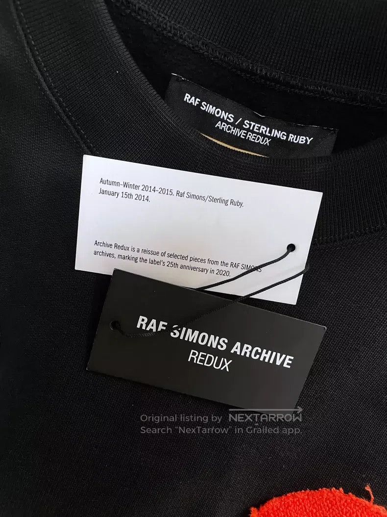 Raf Simons Raf Simons Reproduction men's round-neck black sweatshirt Size US M / EU 48-50 / 2 - 6 Thumbnail