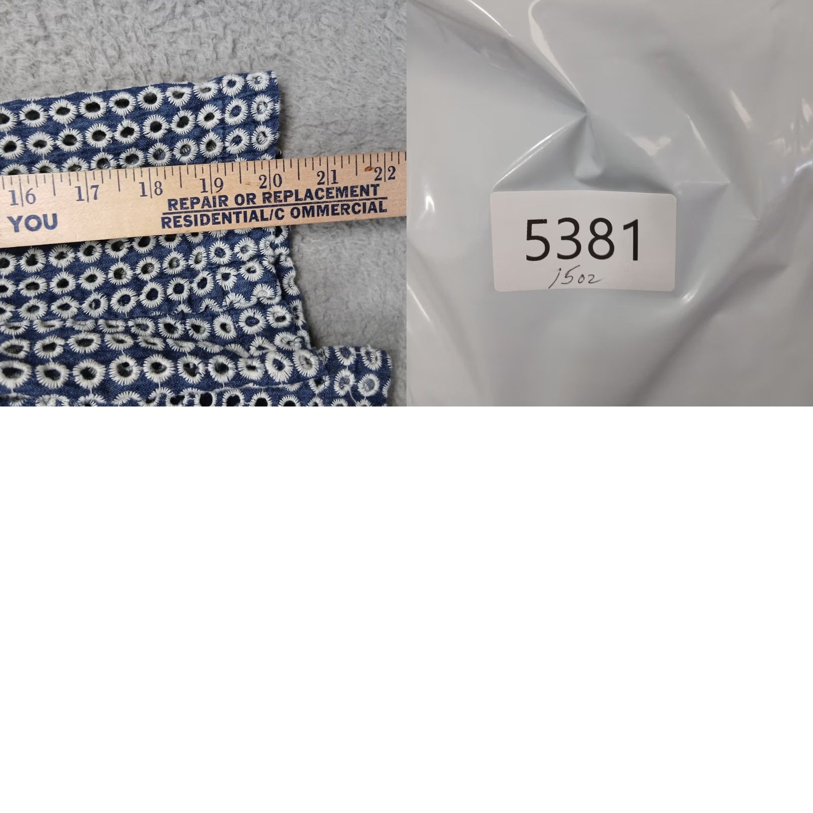 Vintage Chico's Textured Jacket Women's Blazer Geometric Blue White 1 Button Front 3/4 Sleeve Mid-Length Embroidered Open Front Casual Workwear Size XS / US 0-2 / IT 36-38 - 8 Thumbnail