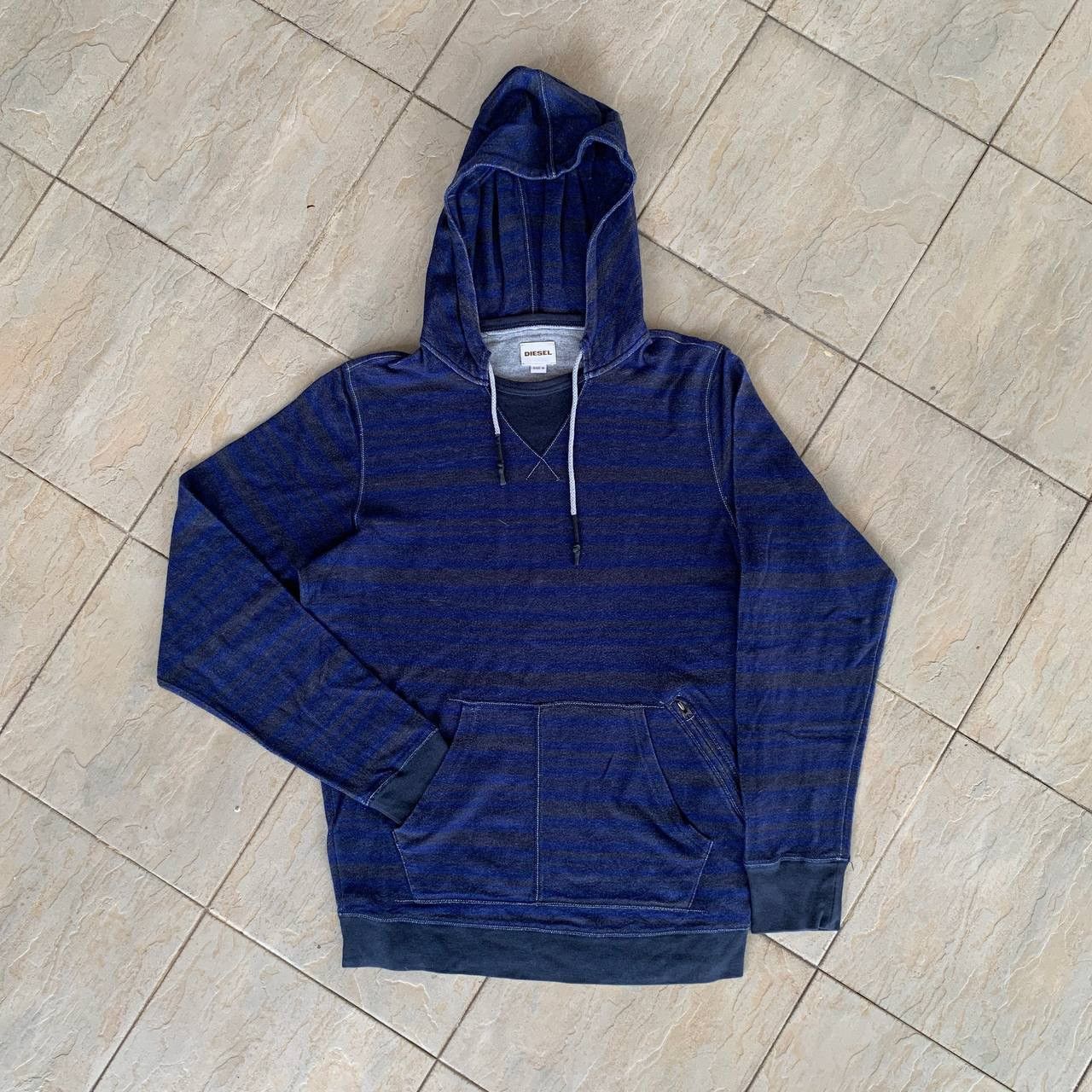 Diesel DIESEL Striped Hoodie Size US M / EU 48-50 / 2 - 1 Thumbnail