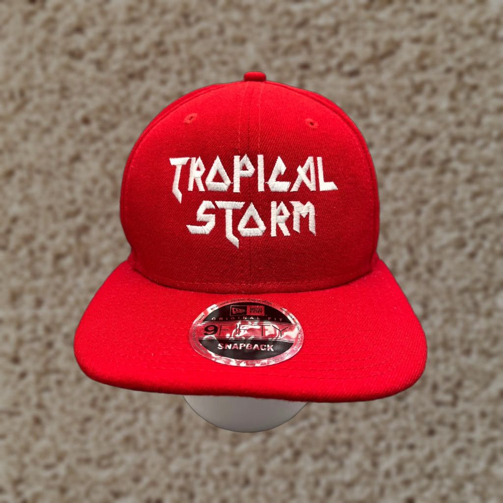 New Era New Era Hat Cap Snap Back Adult OS Red Polyester 9Fifty - Tropical Storm San Manuel Casino Outdoor Sports Skate Men Mens Size ONE SIZE - 1 Thumbnail