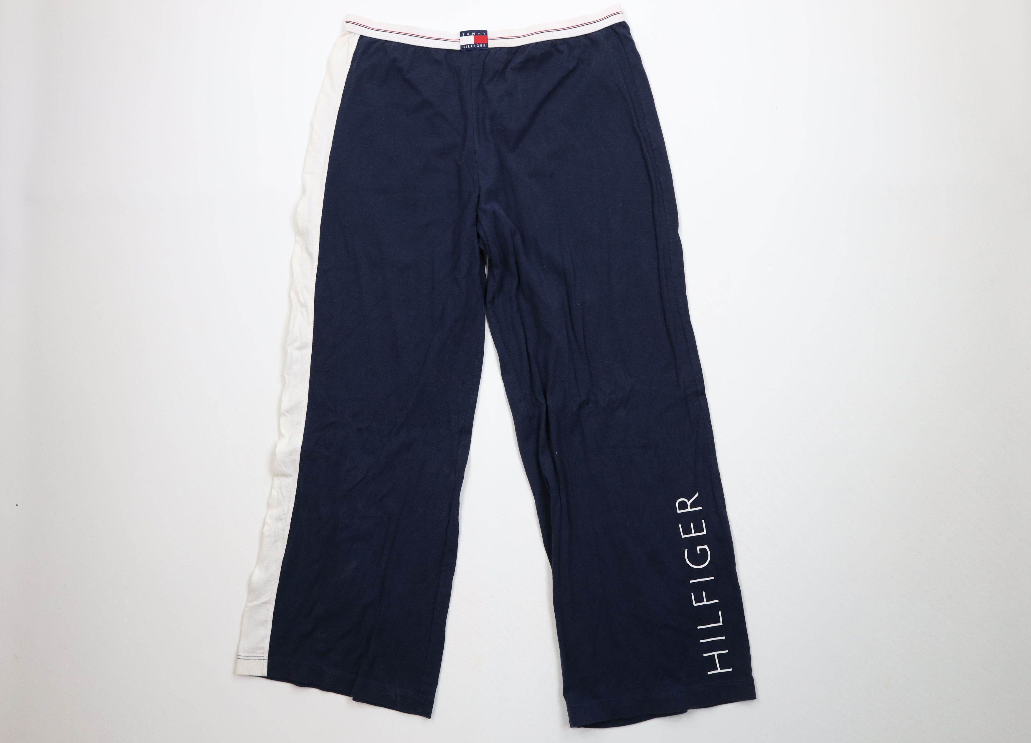 Tommy Hilfiger Vintage 90s Y2K Tommy Hilfiger Spell Wide Leg Pajama Pants Size US 36 / EU 52 - 1 Thumbnail