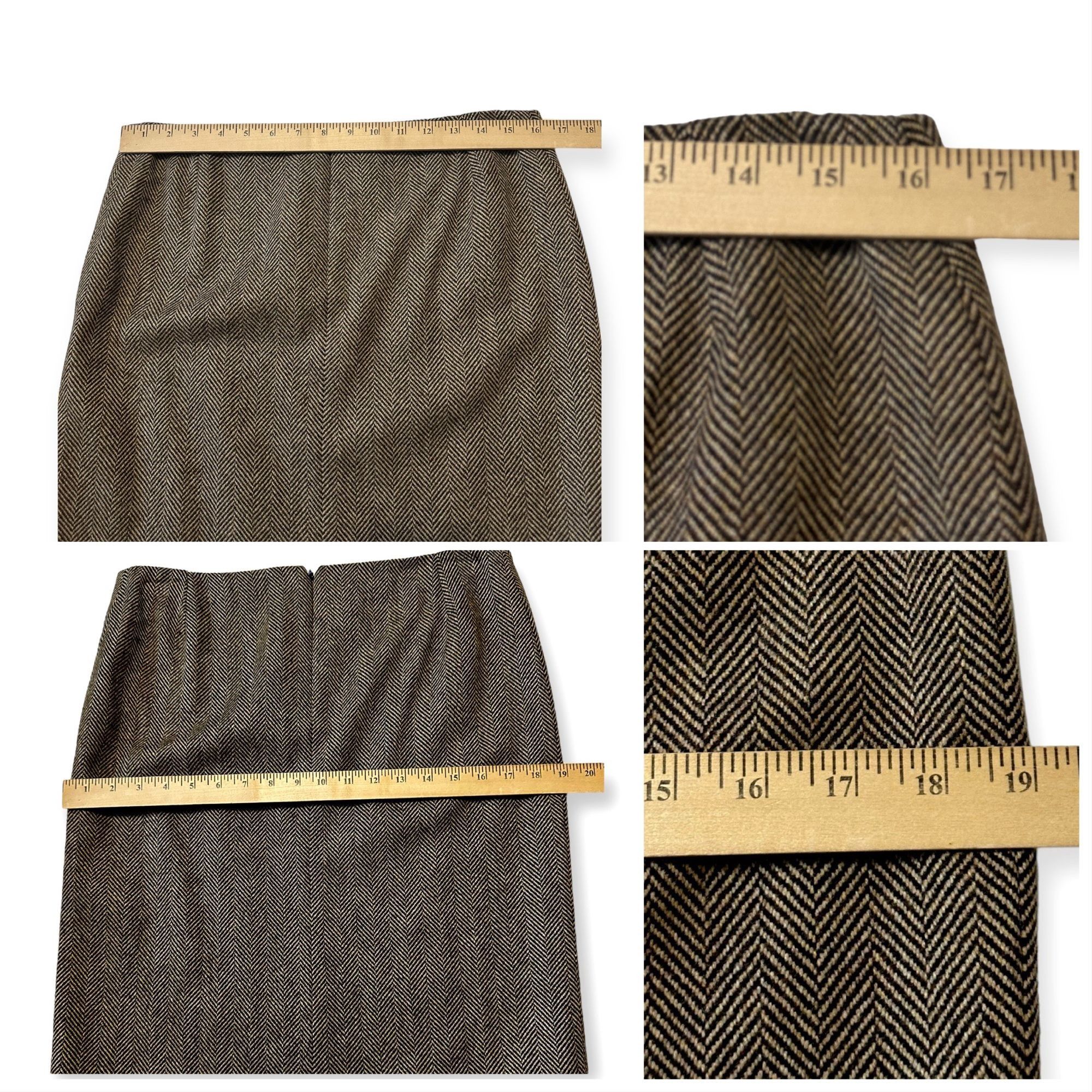 Dolce & Gabbana Dolce & Gabbana Herringbone Wool Pencil Skirt IT 44 Size 30" / US 8 / IT 44 - 9 Thumbnail