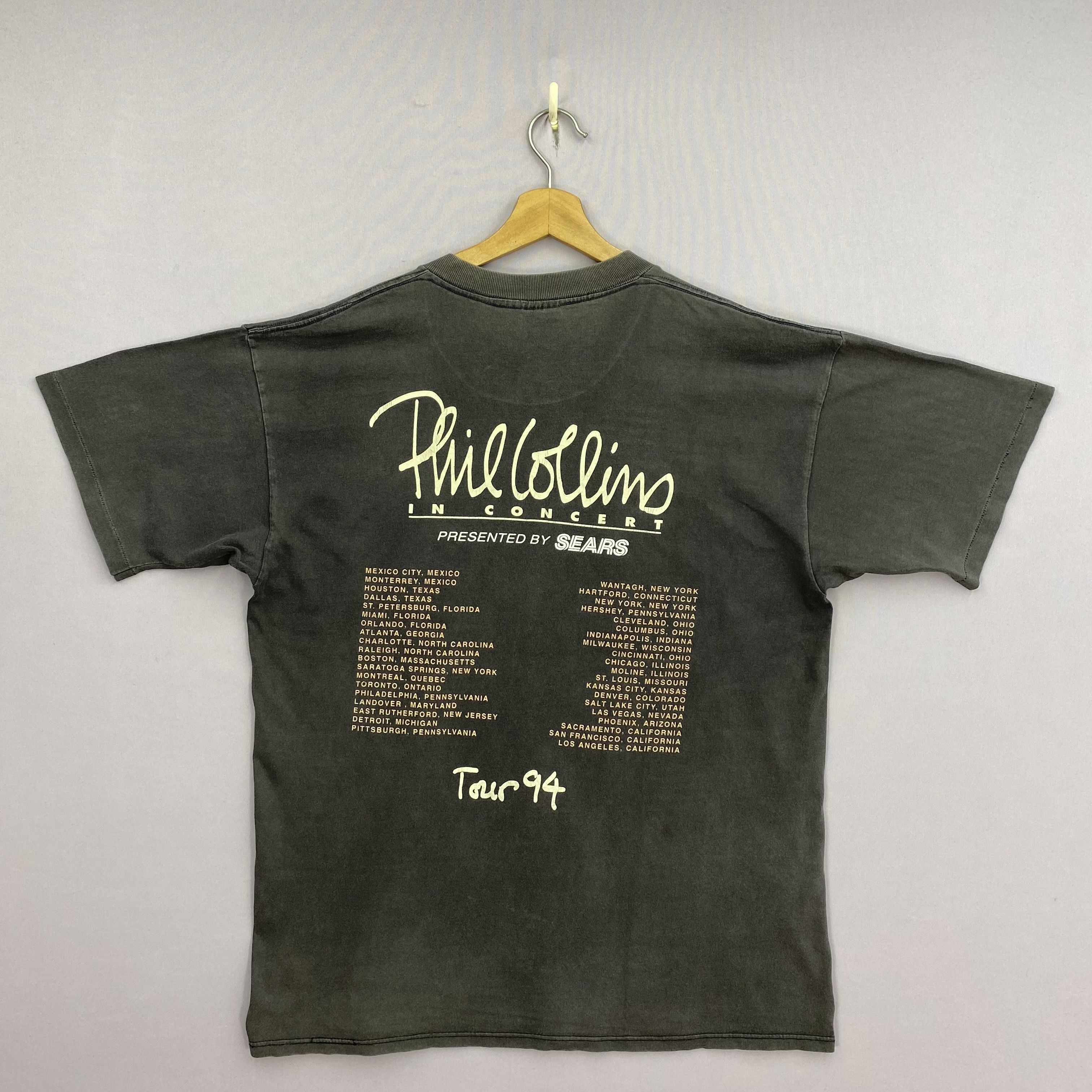 Band Tees × Vintage Vintage 90s Phil Collins T-Shirts USA Tour Sears Tee Size US XL / EU 56 / 4 - 2 Thumbnail