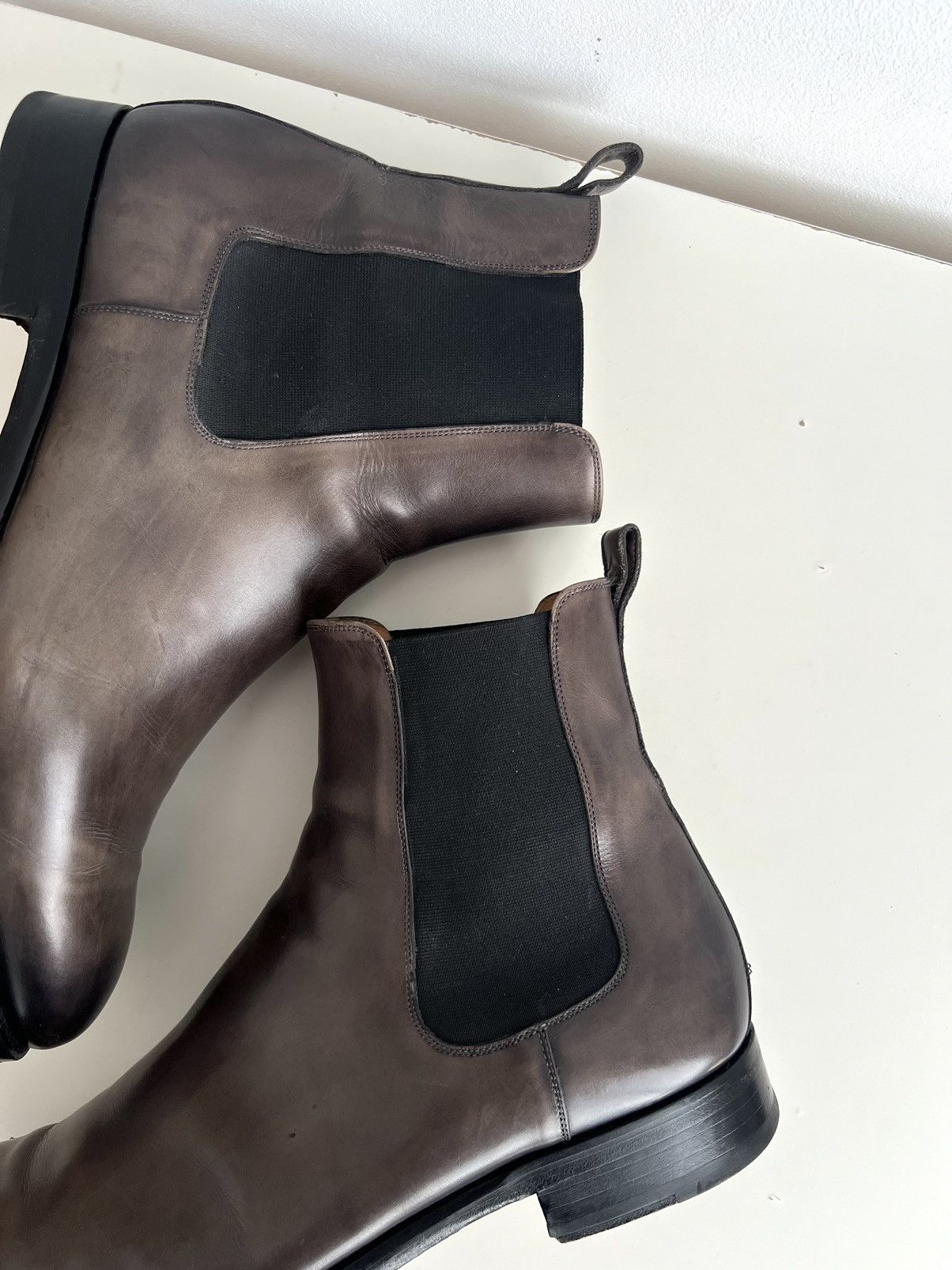 Berluti Luxury Magnanni Lonny Leather Chelsea Boots Grey Size US 11 / EU 44 - 12 Thumbnail