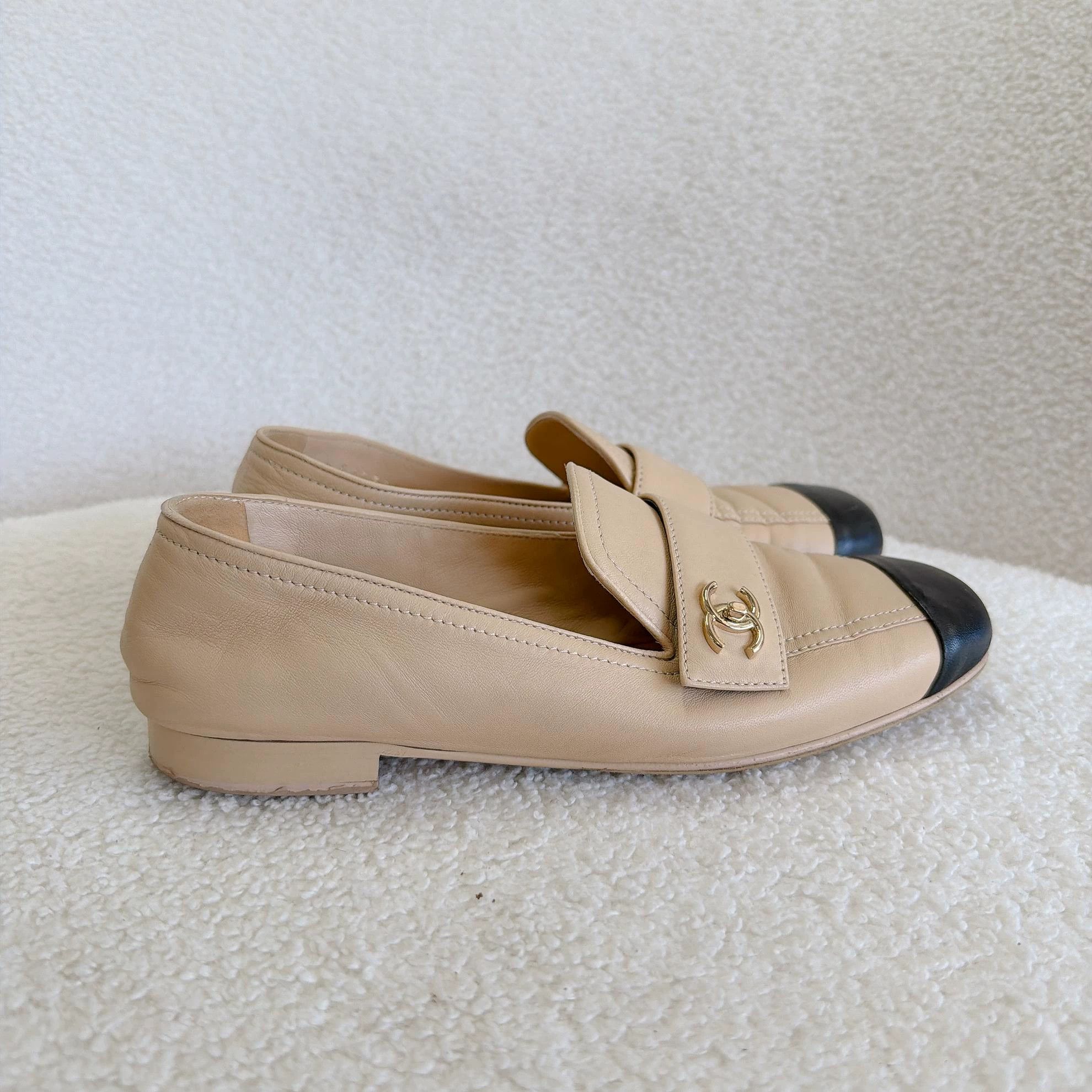 Chanel Chanel color - blocked round toe loafer 36.5C 7661 Size US 6 / IT 36 - 3 Thumbnail