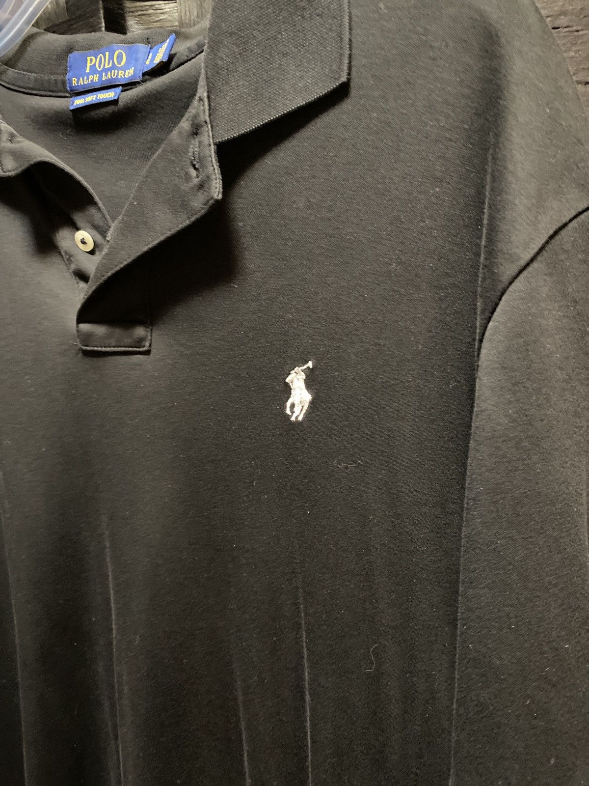 Polo Ralph Lauren Black Pima Soft Touch Ralph Lauren Polo Size US L / EU 52-54 / 3 - 4 Thumbnail