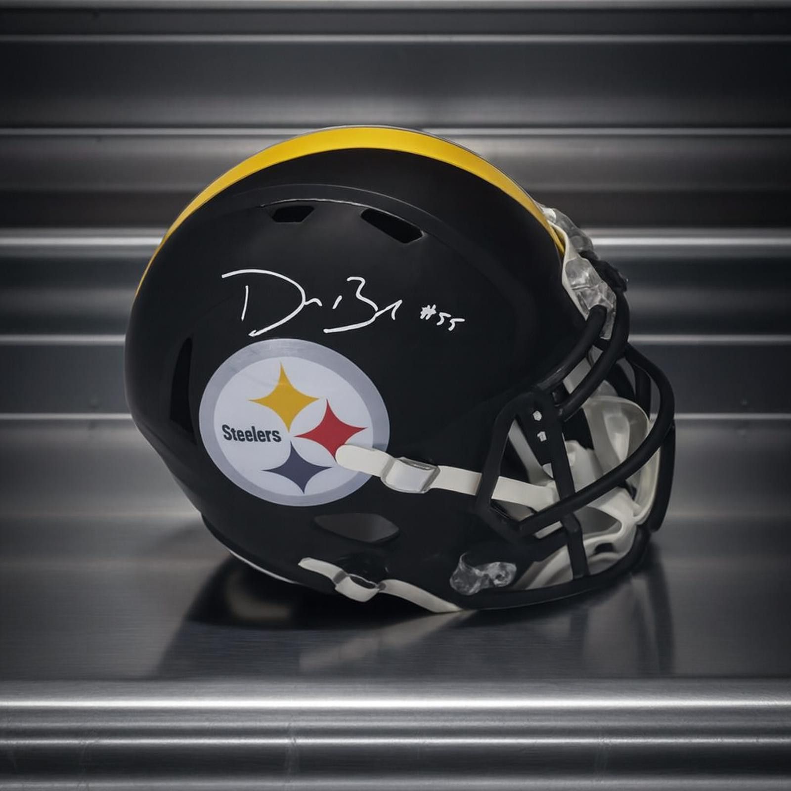 Other Devin Bush Steelers autographed full size helmet COA Size ONE SIZE - 1 Thumbnail