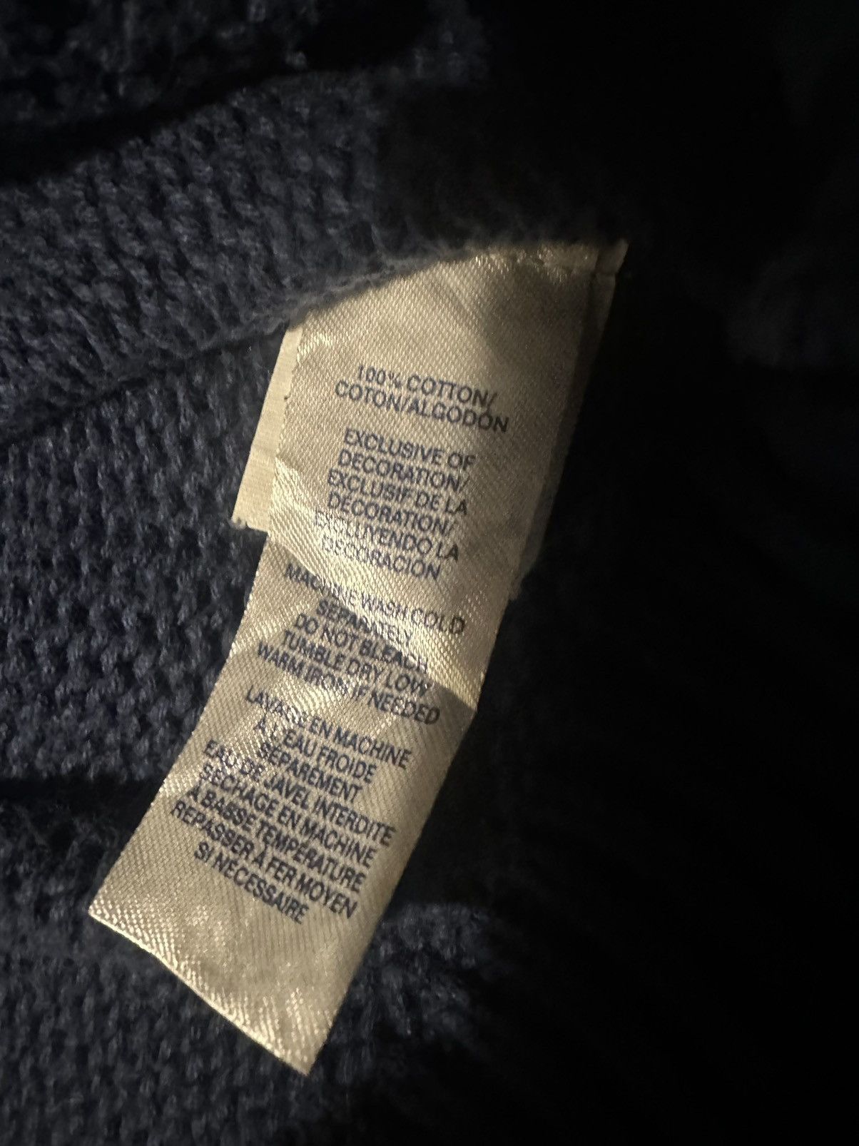 Chaps Ralph Lauren × Vintage CHAPS by RALPH LAUREN - Men's Zip Jumper Sweater - Rich Blue Size US L / EU 52-54 / 3 - 7 Thumbnail