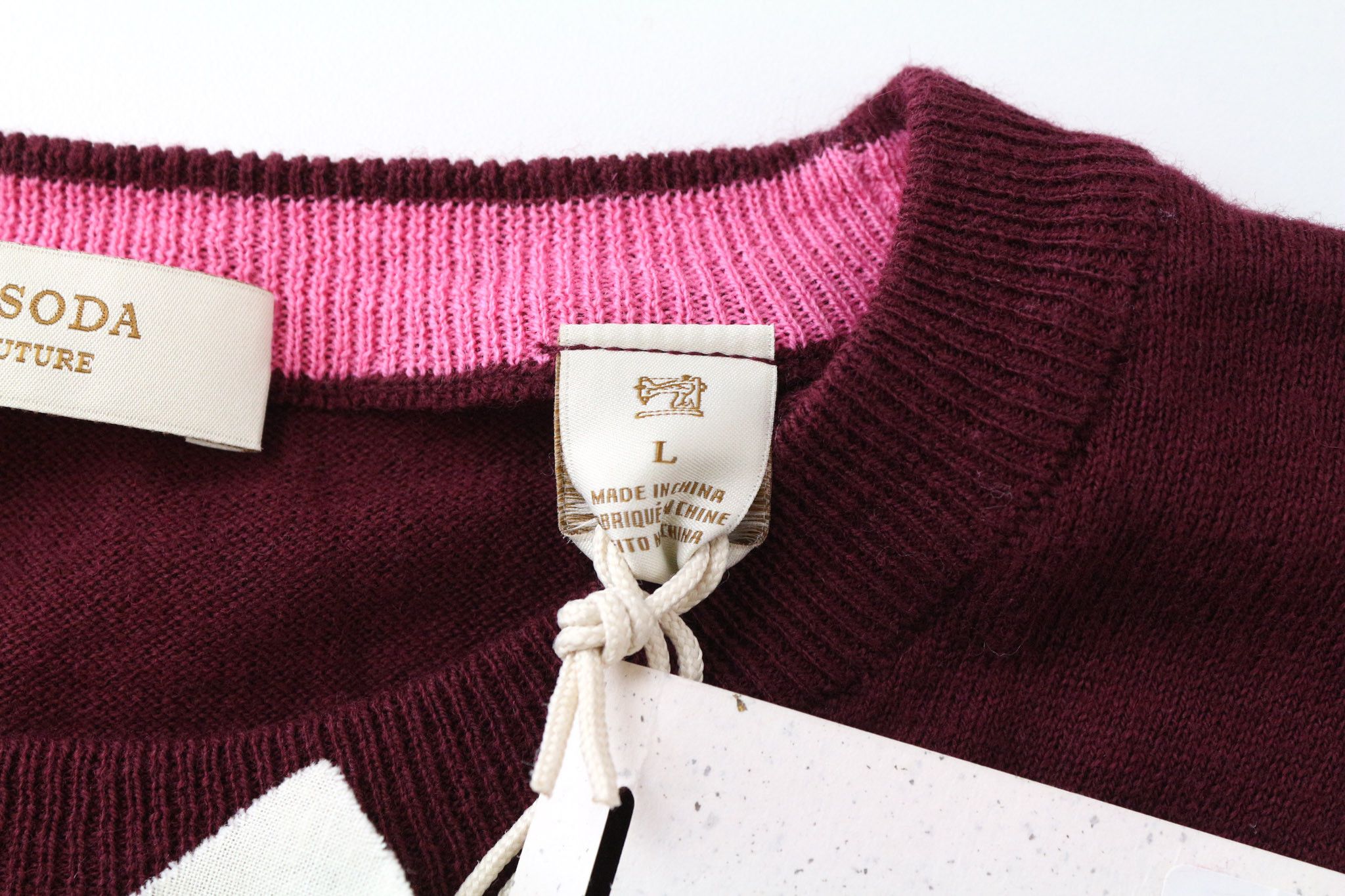 Scotch & Soda AMS COUTURE L Purple Red Cotton Wool Sweatshirt 74894 Size US L / EU 52-54 / 3 - 6 Thumbnail