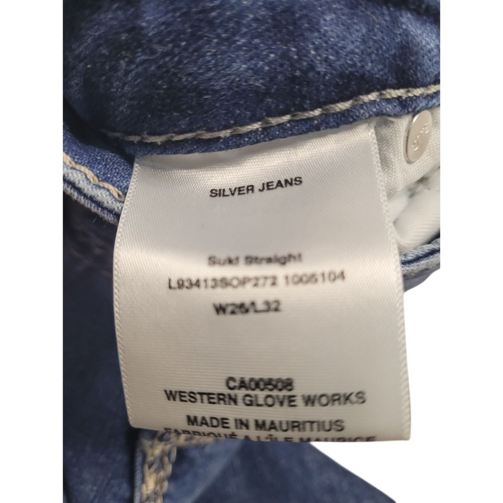 Silver Jeans Co. Silver Jeans Suki Straight Dark Distressed Indigo 26W/32L Size 26" / US 2 / IT 38 - 4 Thumbnail