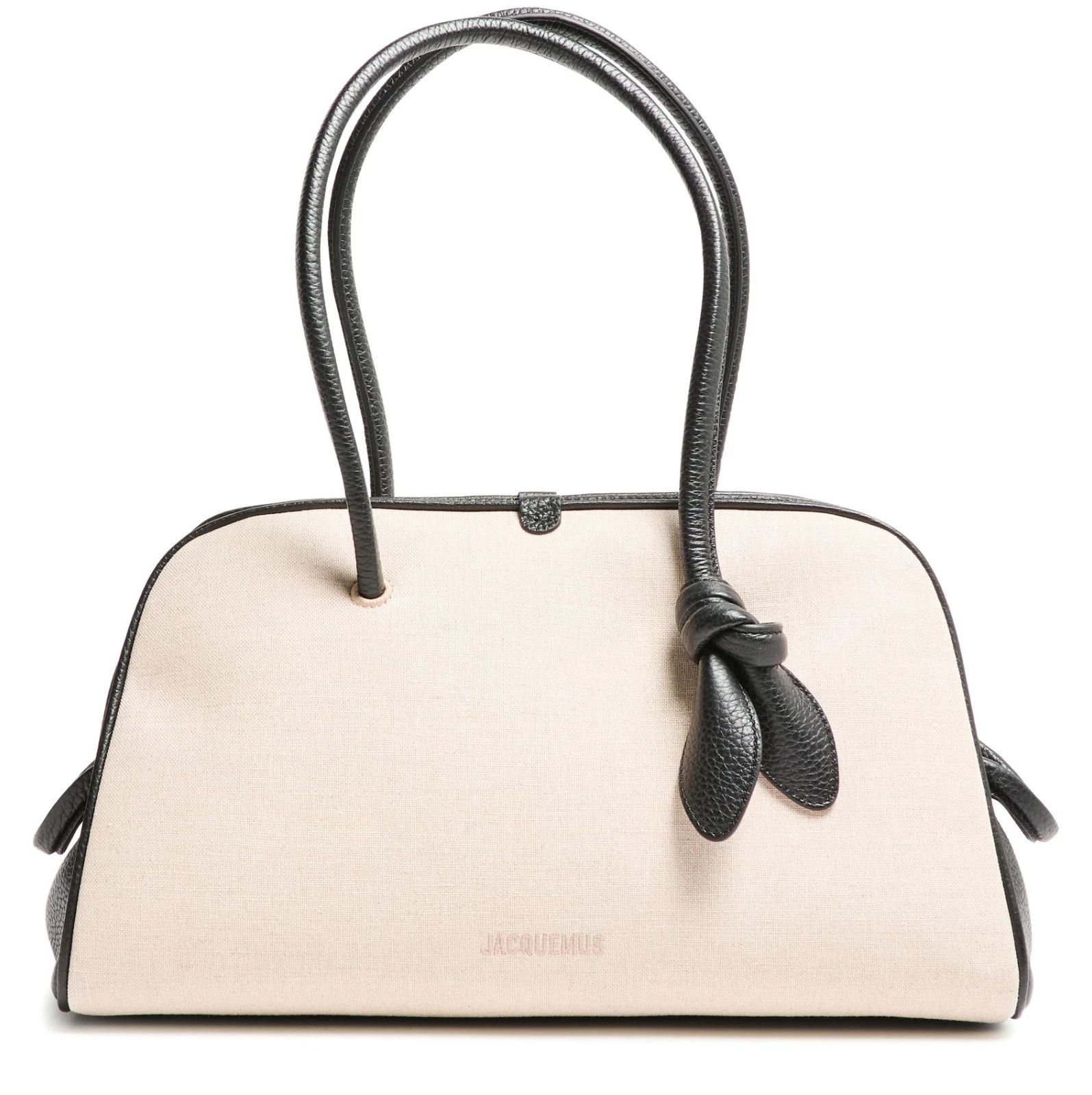 JACQUEMUS Medium Turismo Greige/Black TH Bag
