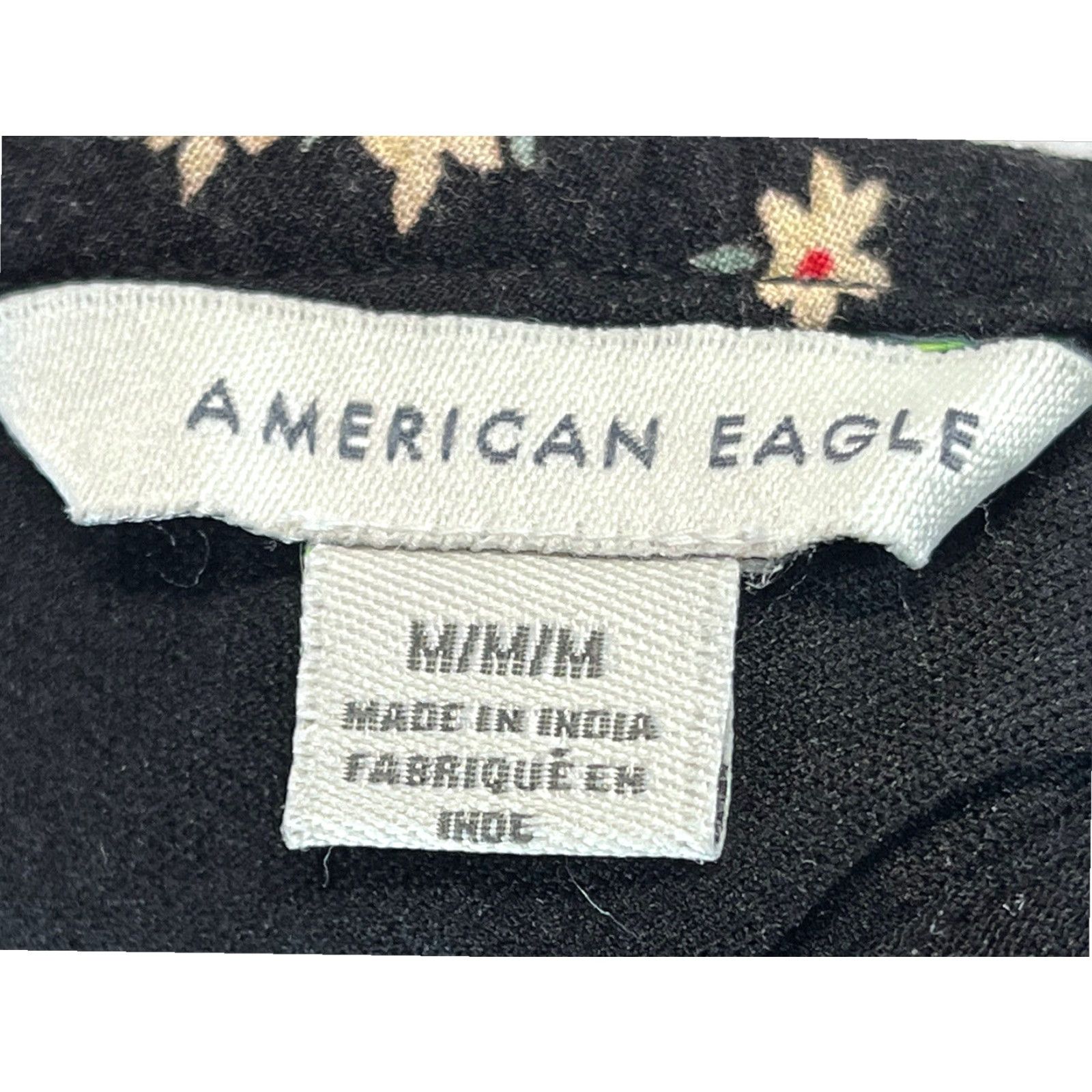 American Eagle Outfitters American Eagle Floral One Shoulder Black Sheath Dress Medium Womens Size M / US 6-8 / IT 42-44 - 7 Thumbnail