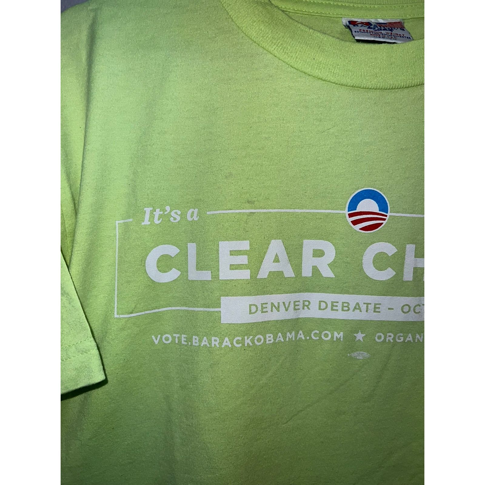 Vintage Vote Barack Obama Shirt It's A Clear Choice Democracy Tee M Size US M / EU 48-50 / 2 - 2 Thumbnail