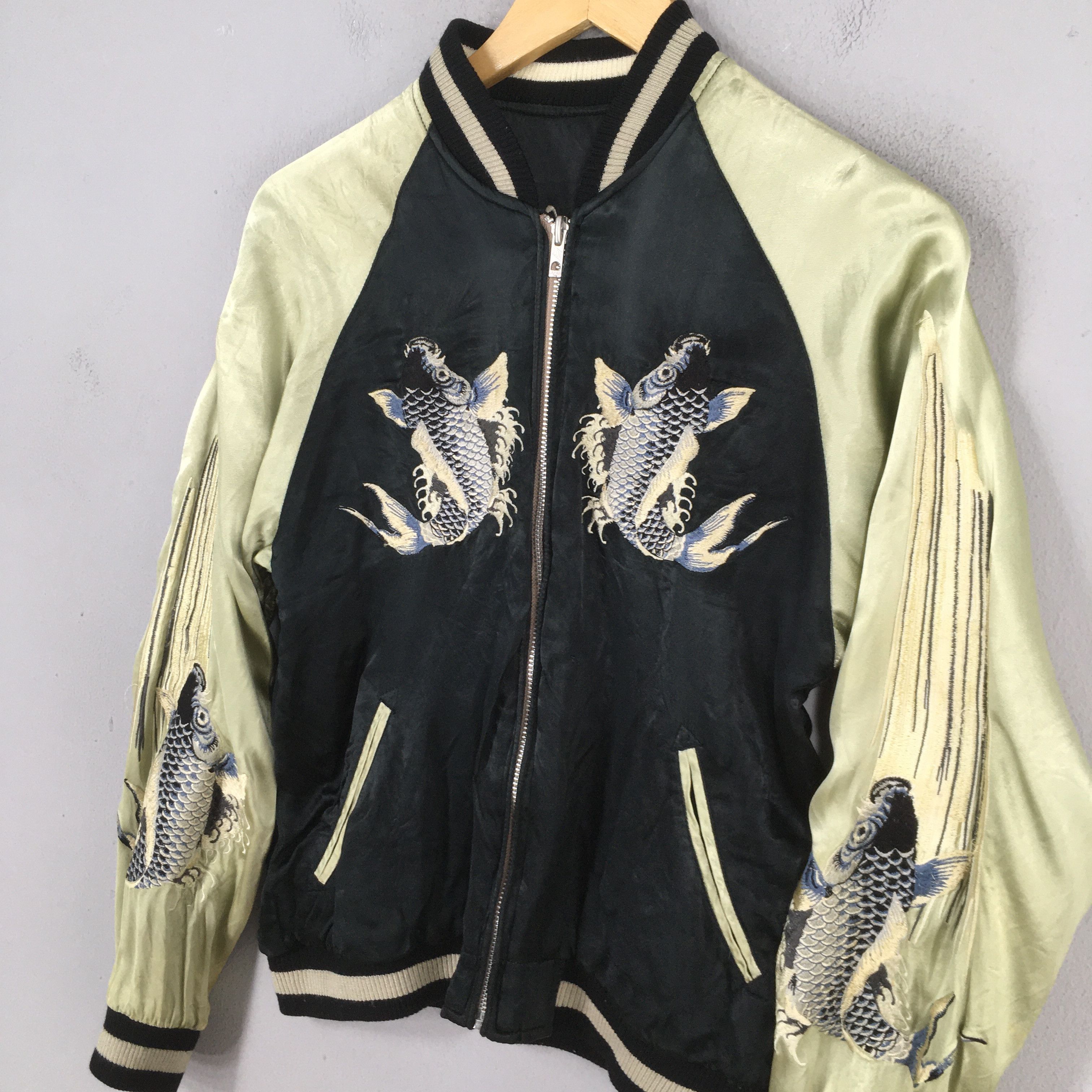 Japanese Brand Vintage Sukajan Japan Fish Koi Jacket Small Size US S / EU 44-46 / 1 - 8 Thumbnail