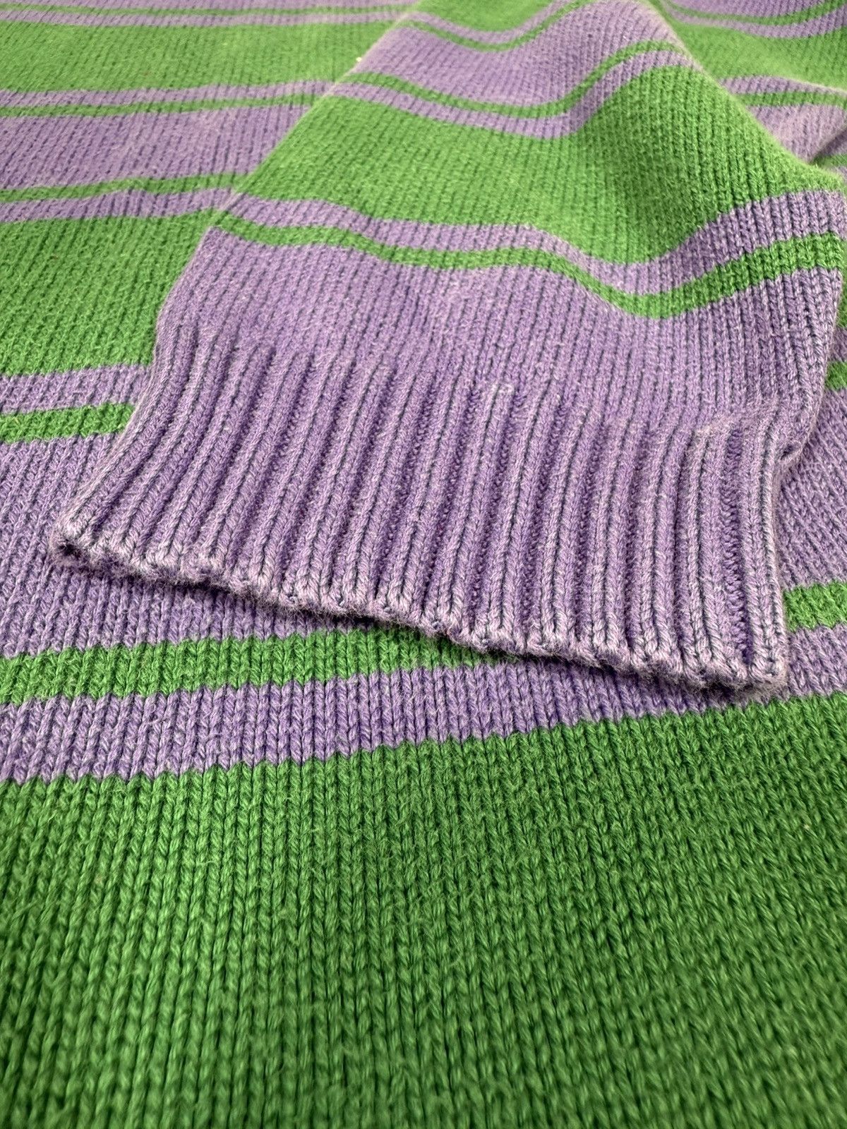 Chaps Vintage Chaps Green Purple Stripped Sweater Size US L / EU 52-54 / 3 - 8 Thumbnail