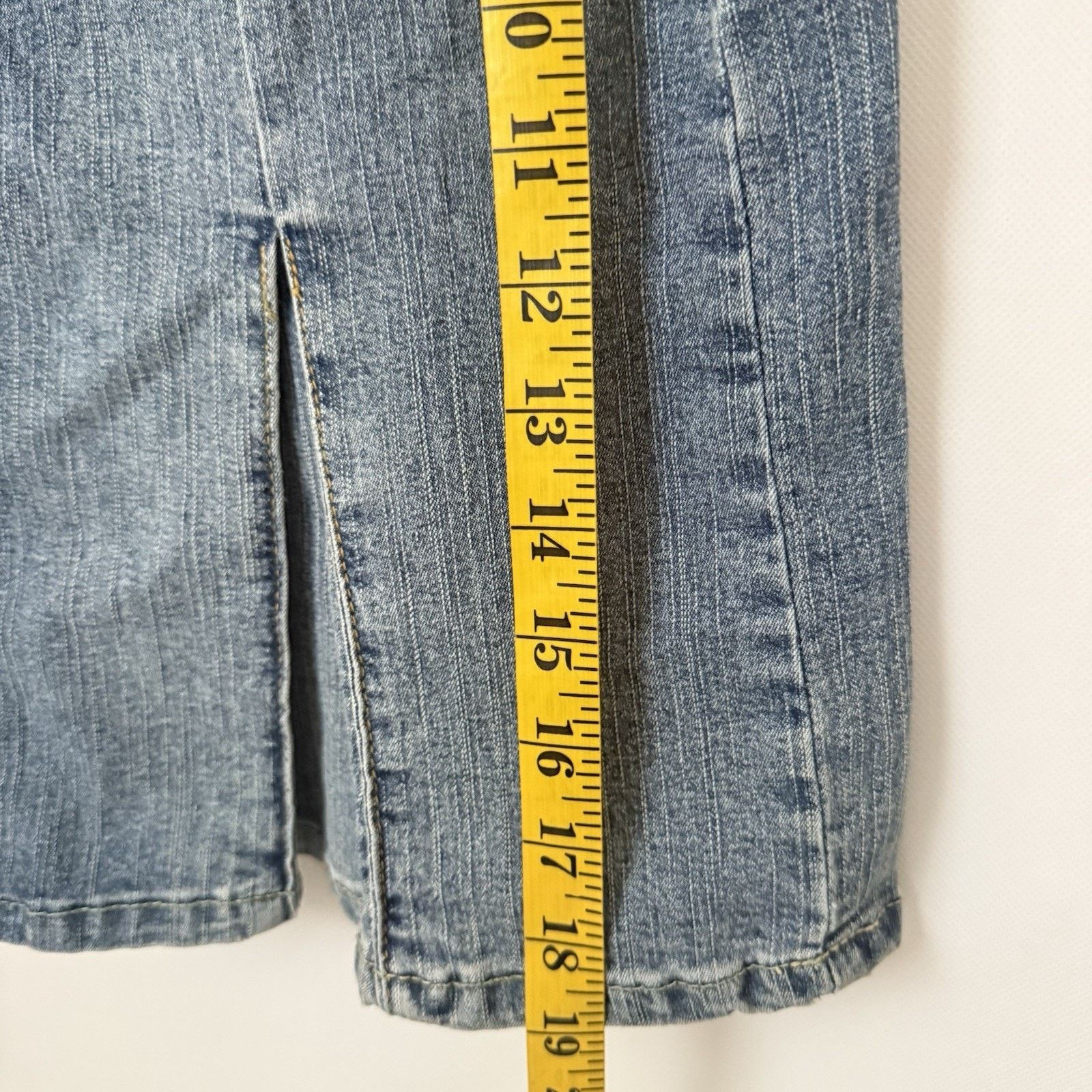 Other Vintage Y2K Denim Skirt Pleated Mini Jeans Embroidered 90’s Size 26" / US 2 / IT 38 - 6 Thumbnail