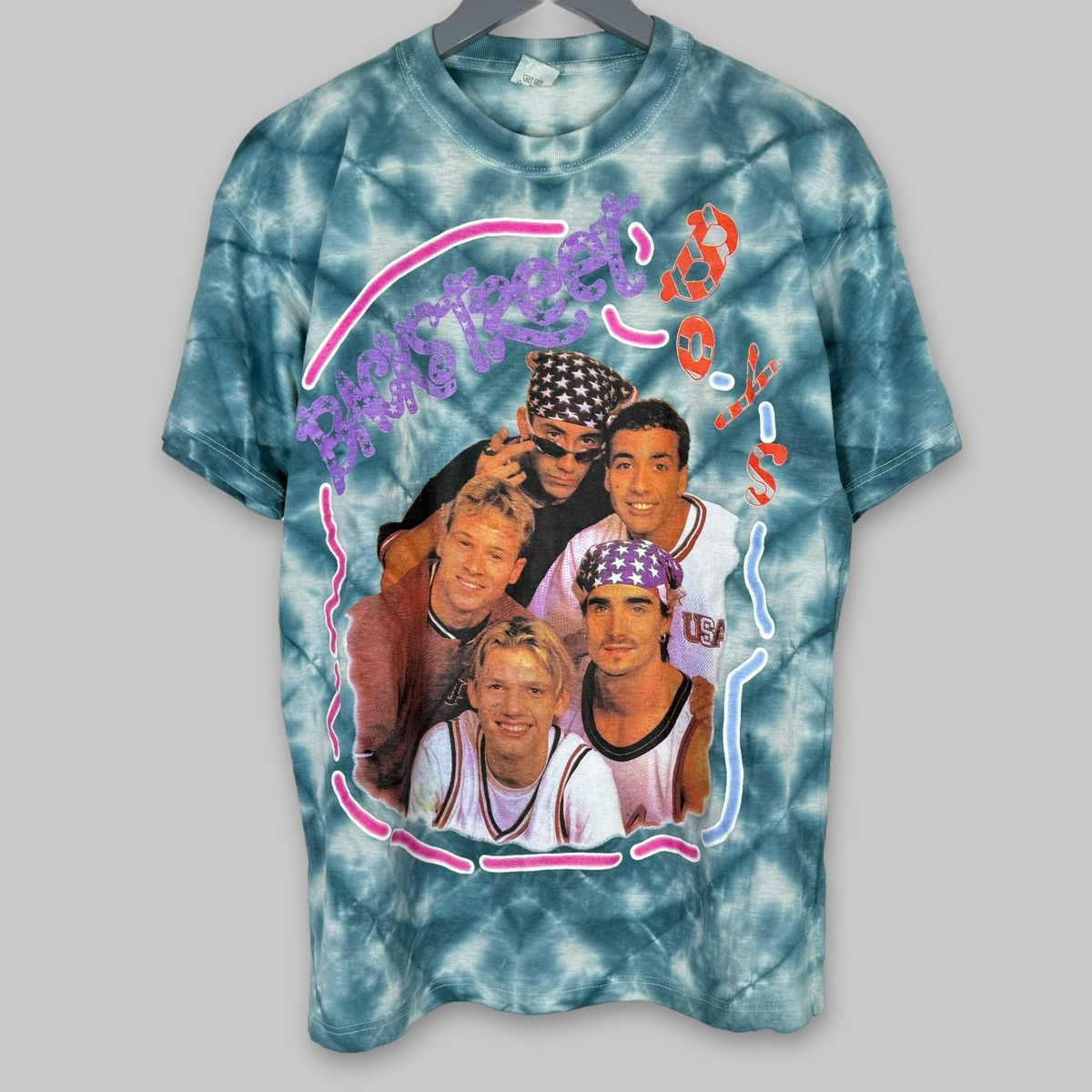 Band Tees Vintage 90s Backstreet Boys Tie Dye Boyband Euro T Shirt Size US M / EU 48-50 / 2 - 1 Thumbnail