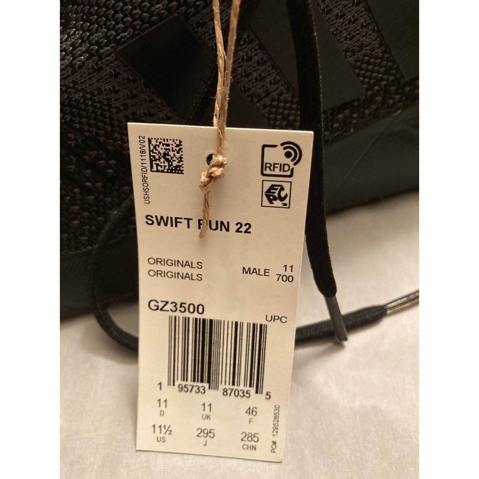 Adidas ADIDAS SWIFT RUN Sneakers 22 Core Black/Grey Sz 11.5 GZ3500 Size US 11.5 / EU 44-45 - 3 Thumbnail