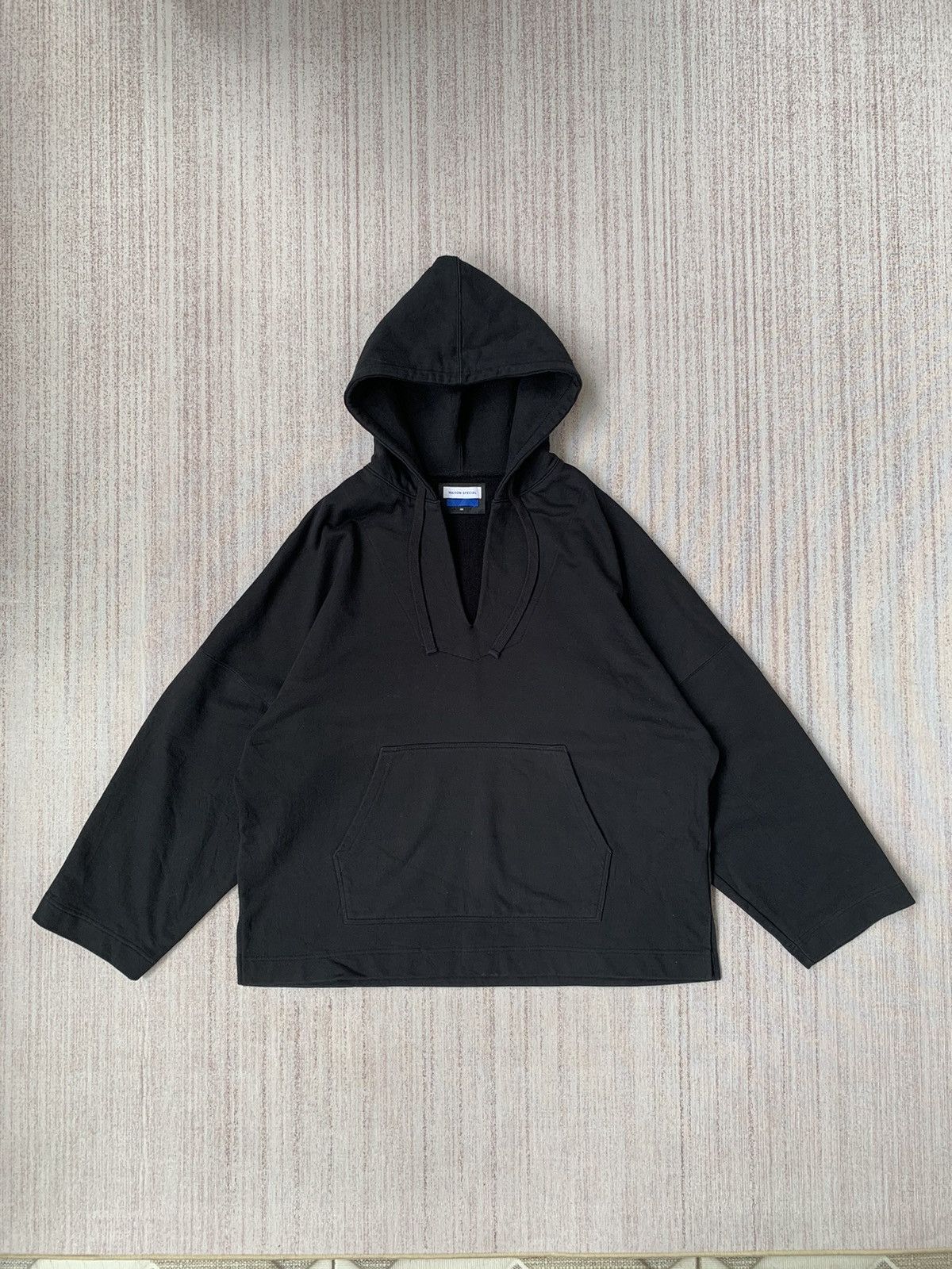 Japanese Brand Maison Special Oversized Deep V Slit Hoodie Size US XL / EU 56 / 4 - 1 Thumbnail