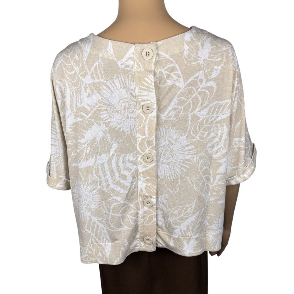 Adrianna Papell NWT New $79 Adrianna Papell Printed Cropped Knit Dolman Sle Size L / US 10 / IT 46 - 3 Thumbnail