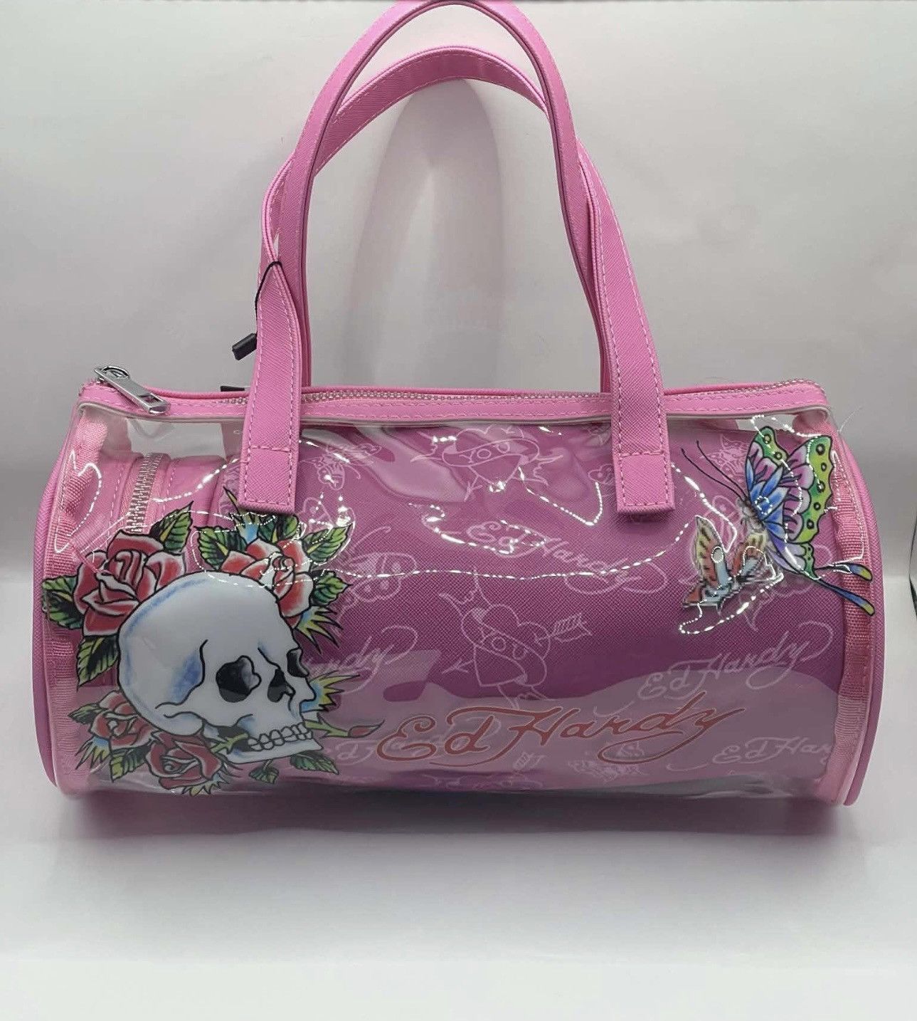 Ed Hardy Nwt Ed Hardy 3 IN 1 Barrel SKULL Clear SHOULDER Bag Size ONE SIZE - 1 Thumbnail