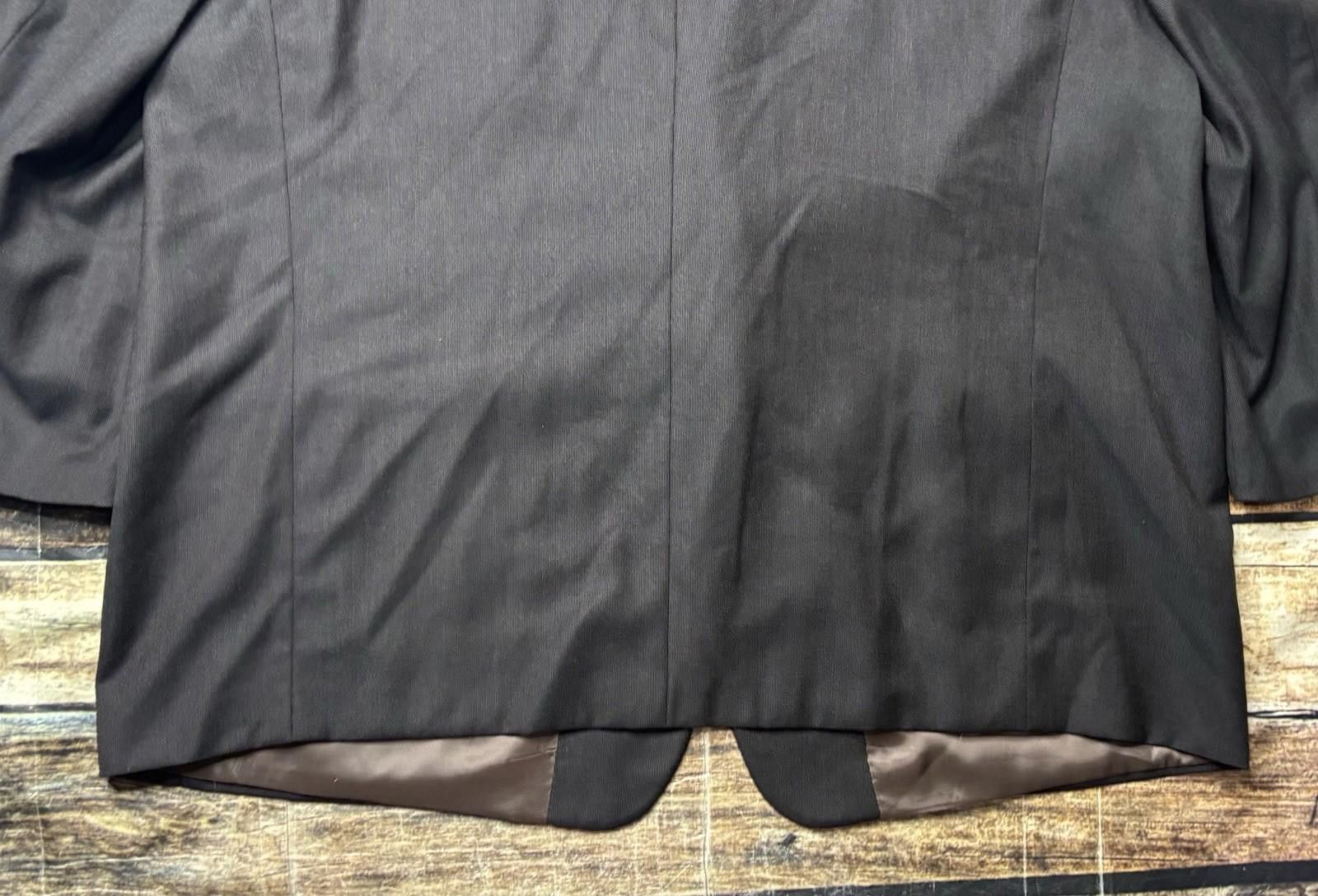 Joseph Abboud Loro Piana Blazer Jacket Mens 44R Super 120s Wool Brown USA Size 44R - 10 Thumbnail
