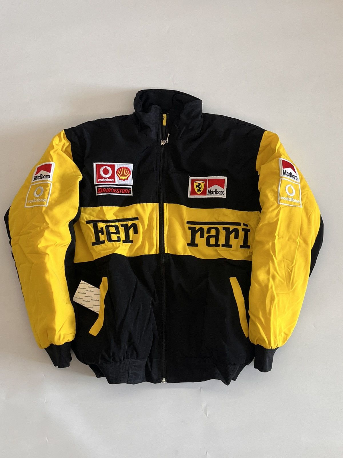 Black/Yellow Ferrari Formula 1 Jacket Vintage Style