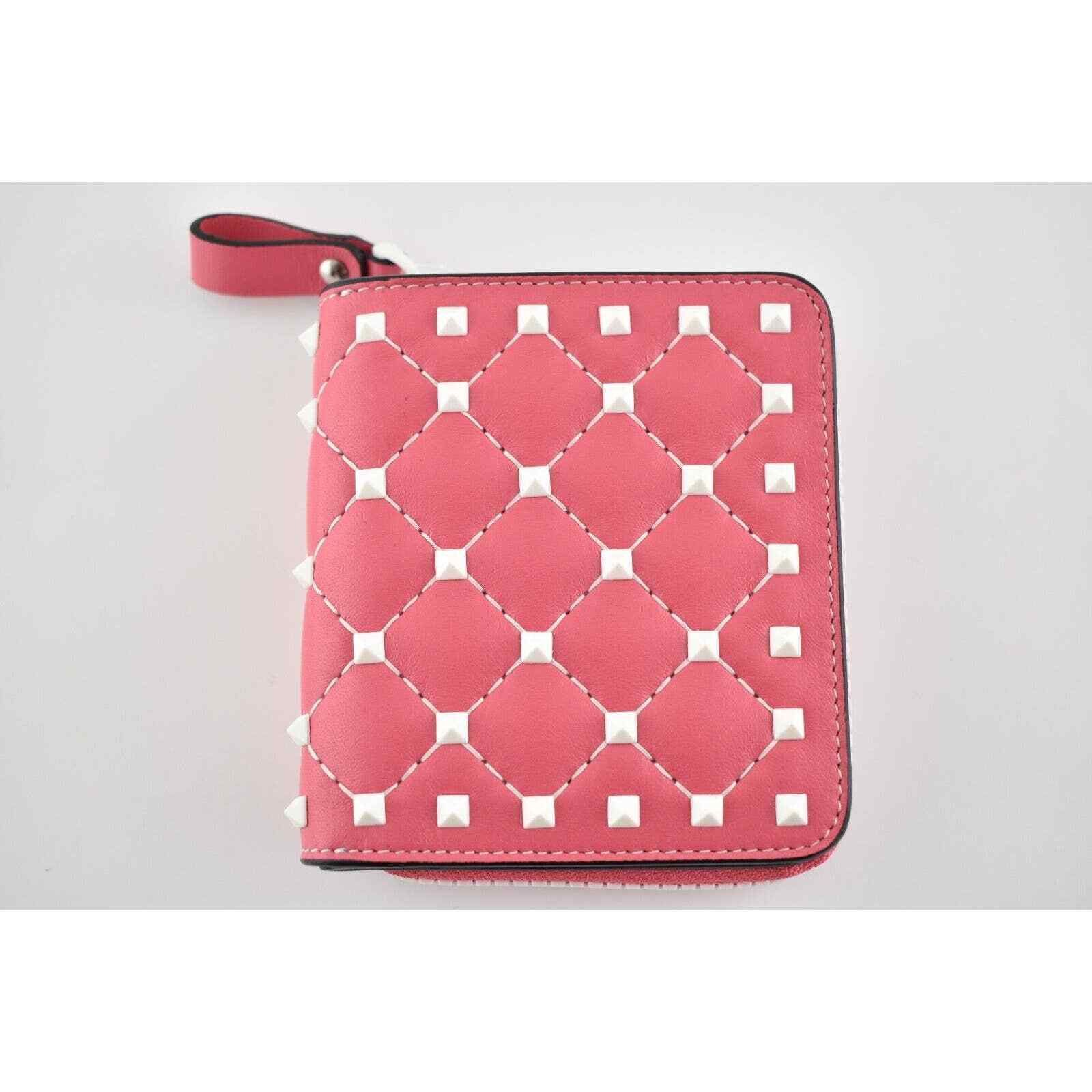 Valentino Valentino Spike Leather Small Zipper French Compact Wallet Size ONE SIZE - 6 Thumbnail