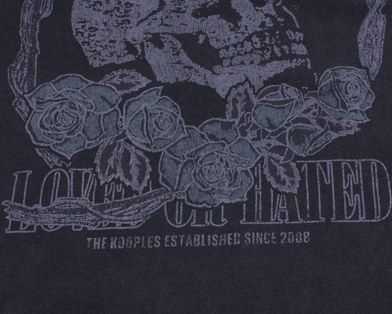 The Kooples The KOOPLES Garment Dyed Washed Gray/Black T-Shirt Size M / US 6-8 / IT 42-44 - 9 Thumbnail