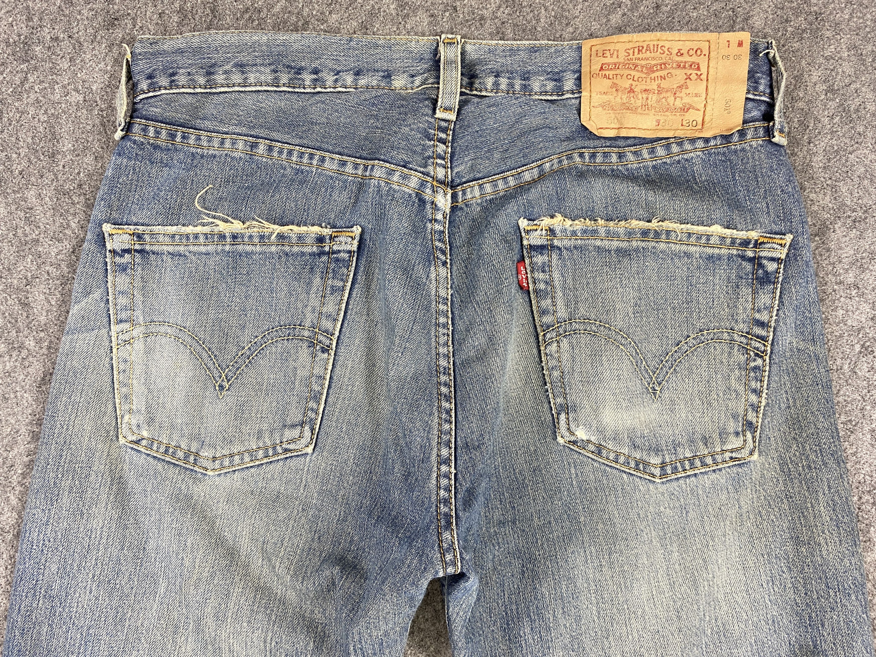 Japanese Brand Dirty Blue Vintage Levi's 501 Jeans 32x31.5 Denim -JN1573 Size US 32 / EU 48 - 4 Thumbnail