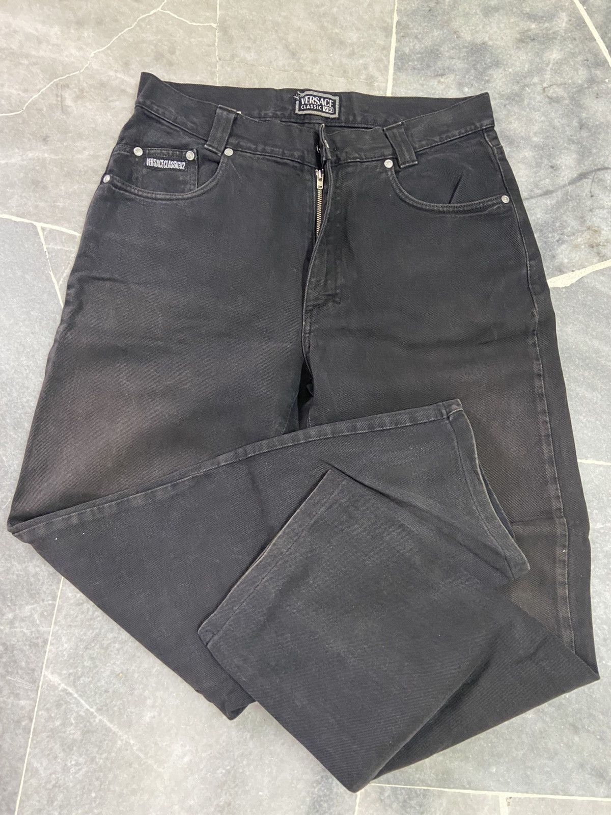 Versace Jeans Couture Vintage Versace Classic V2 Black denim jeans Size US 32 / EU 48 - 7 Thumbnail
