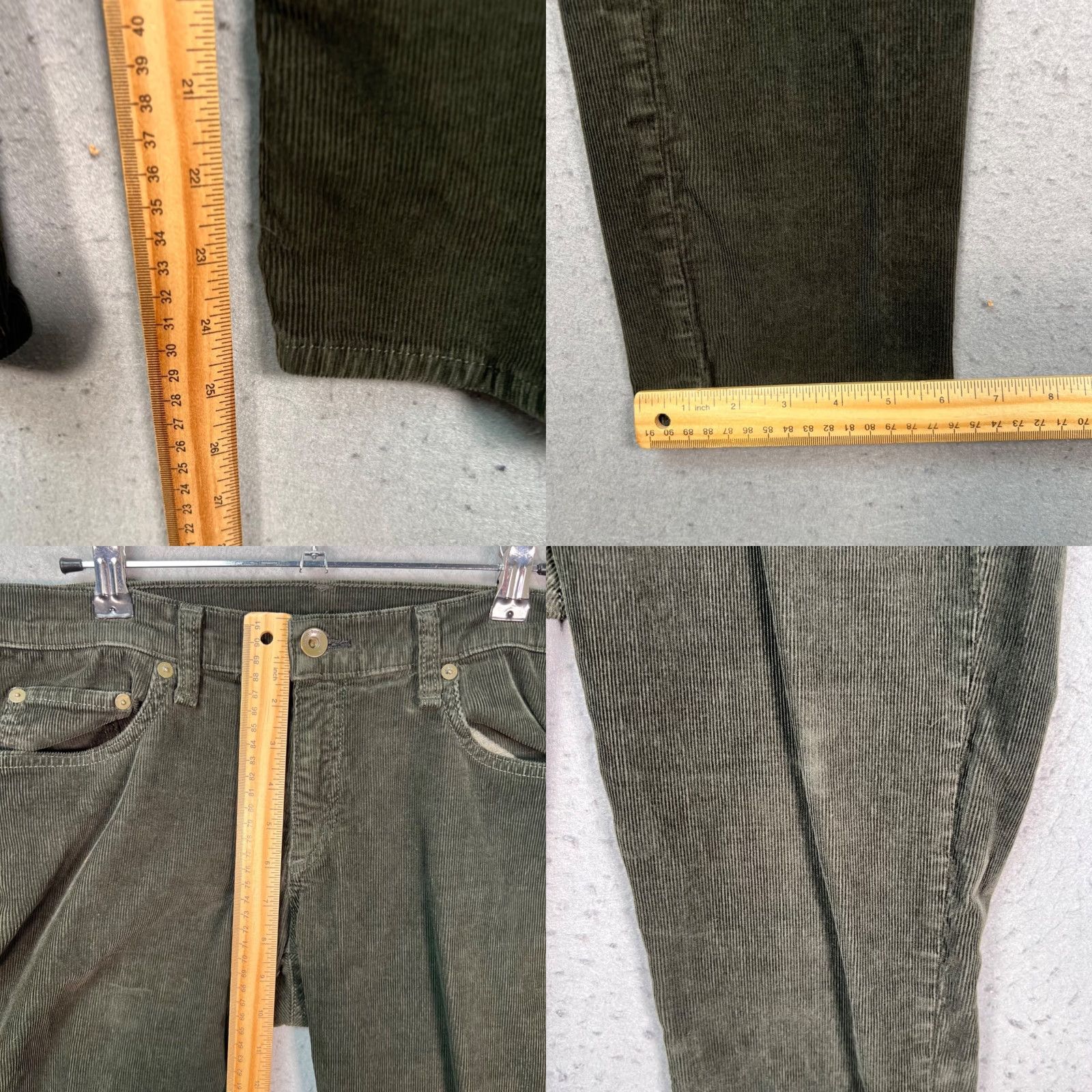Rag & Bone Rag & Bone Womens Pants Tomboy Olive Green Corduroy Tapered Leg 30 Ankle Size 30" / US 8 / IT 44 - 8 Thumbnail