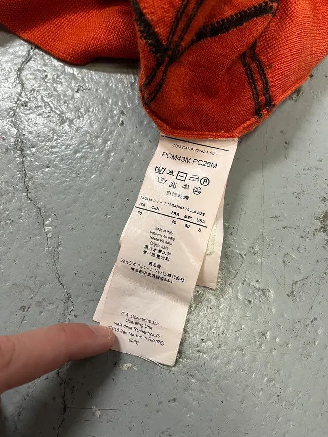 Armani Collezioni AW2014 Armani Collezioni Orange Abstract Sweater Size XS / US 0-2 / IT 36-38 - 10 Thumbnail