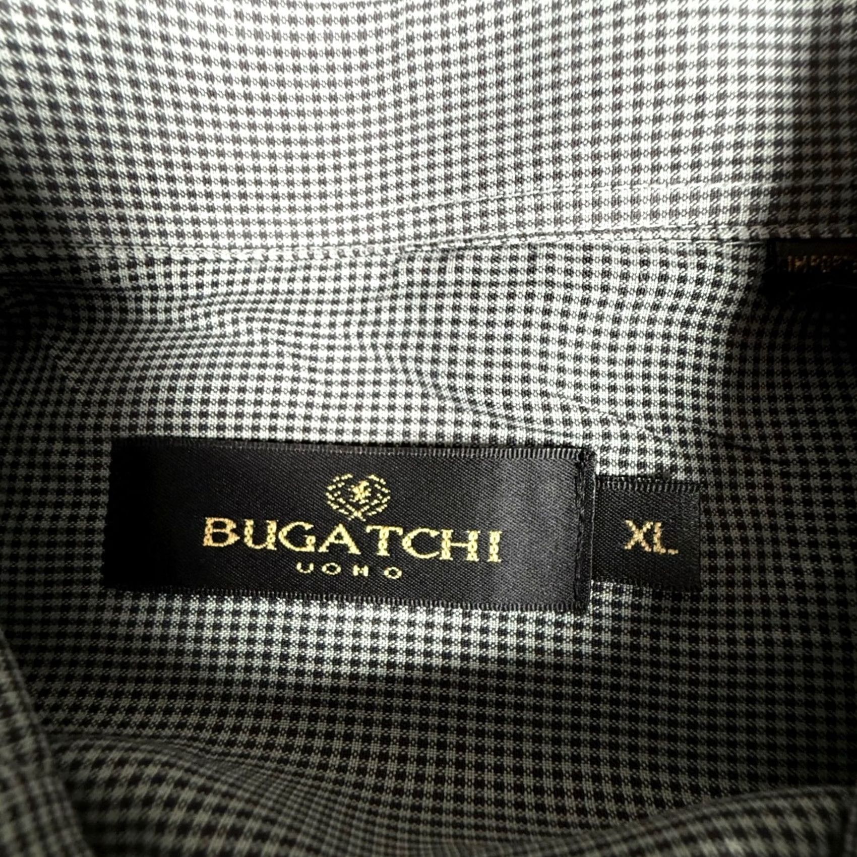 BUGATCHI Bugatchi Uomo XL Button-Down Shirt Men's Long Sleeve Green Gingham Check Designer Pocketed Breathable Cotton Blend Flaws Size US XL / EU 56 / 4 - 5 Thumbnail