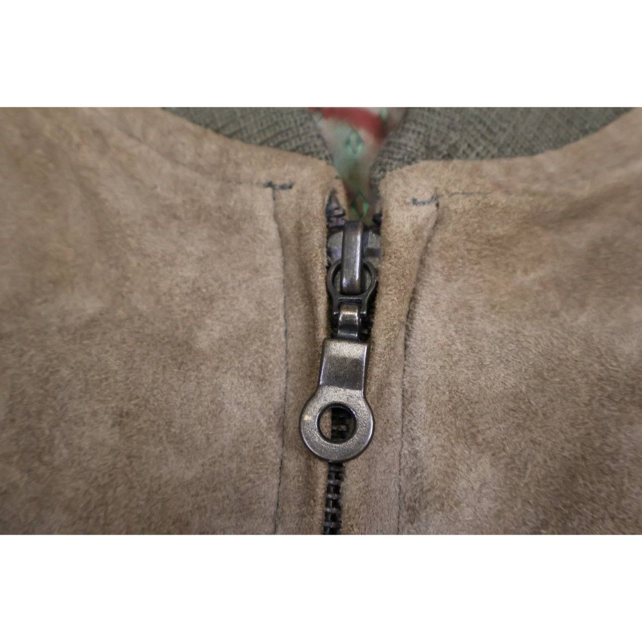 Vintage Vintage Echtes Leder Suede Leather Bomber Jacket Full Zip Up Size US XL / EU 56 / 4 - 6 Thumbnail