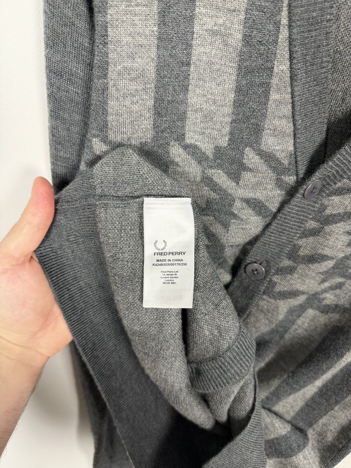 Fred Perry Men’s Fred Perry Wool Cardigan Button Up Pullover Size S Size US S / EU 44-46 / 1 - 7 Thumbnail