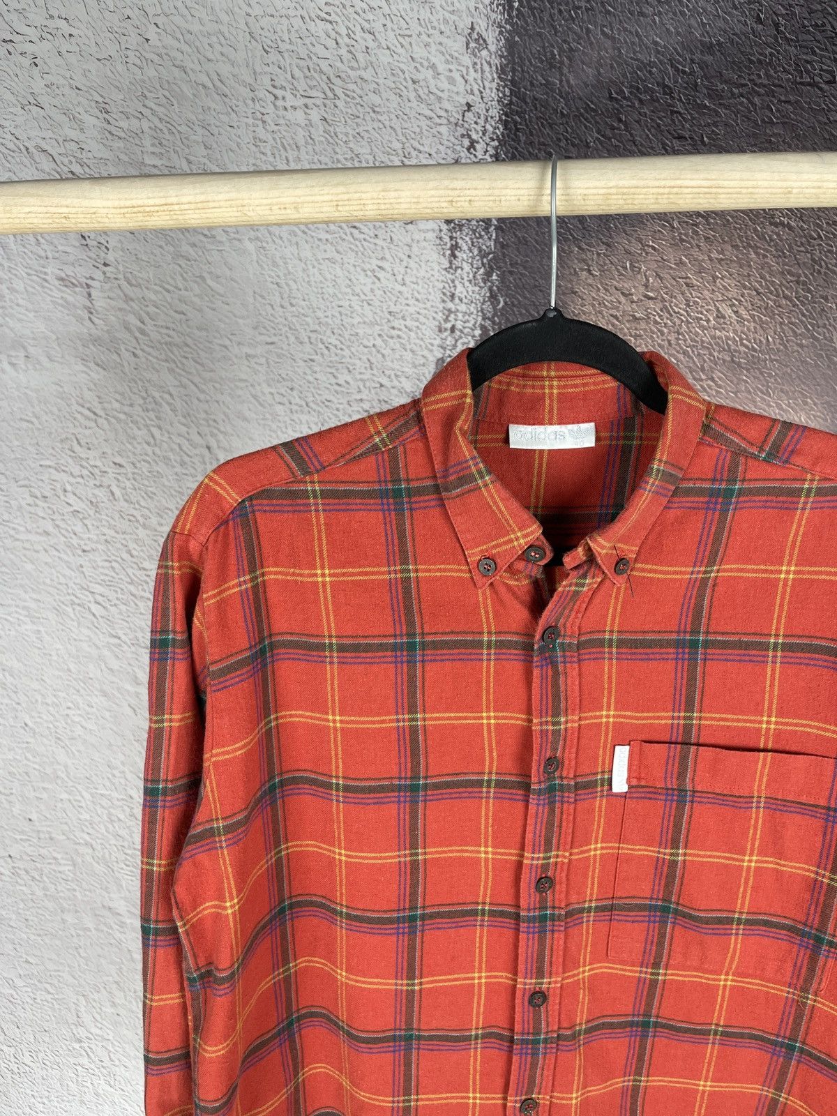 Adidas Adidas vintage 80s 90s checkered flannel long sleeve shirt Size US M / EU 48-50 / 2 - 3 Thumbnail