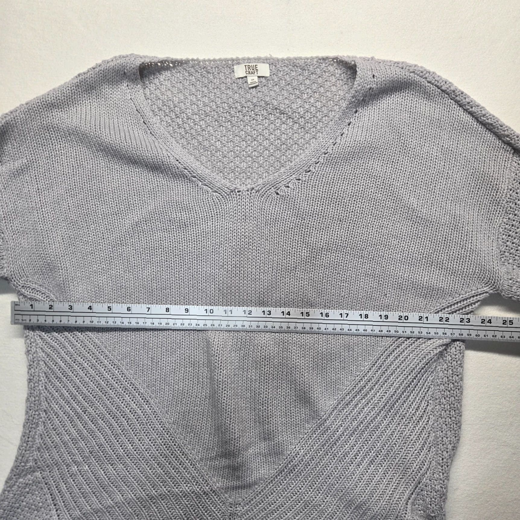 Vintage True Craft Sweater Shirt Adult 3X Gray Womens Pullover Long Sleeve Solid 90s? Size XXL / US 16-18 / IT 52-54 - 4 Thumbnail