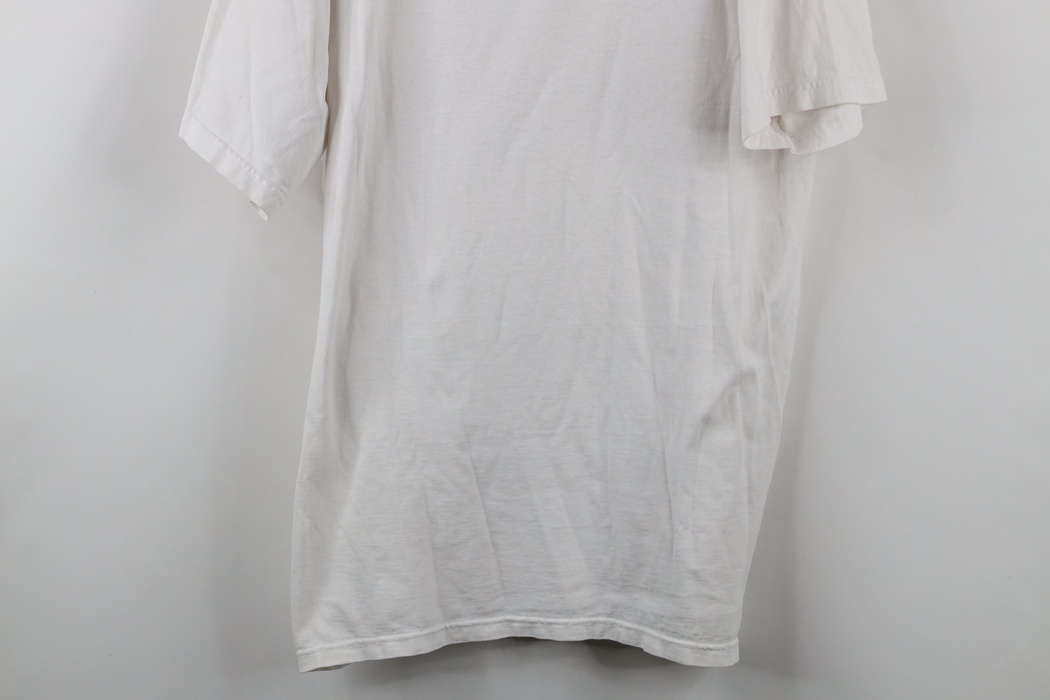 Adidas × Vintage Vintage 90s Adidas Spell Out V-Neck T-Shirt White USA Size US L / EU 52-54 / 3 - 3 Thumbnail