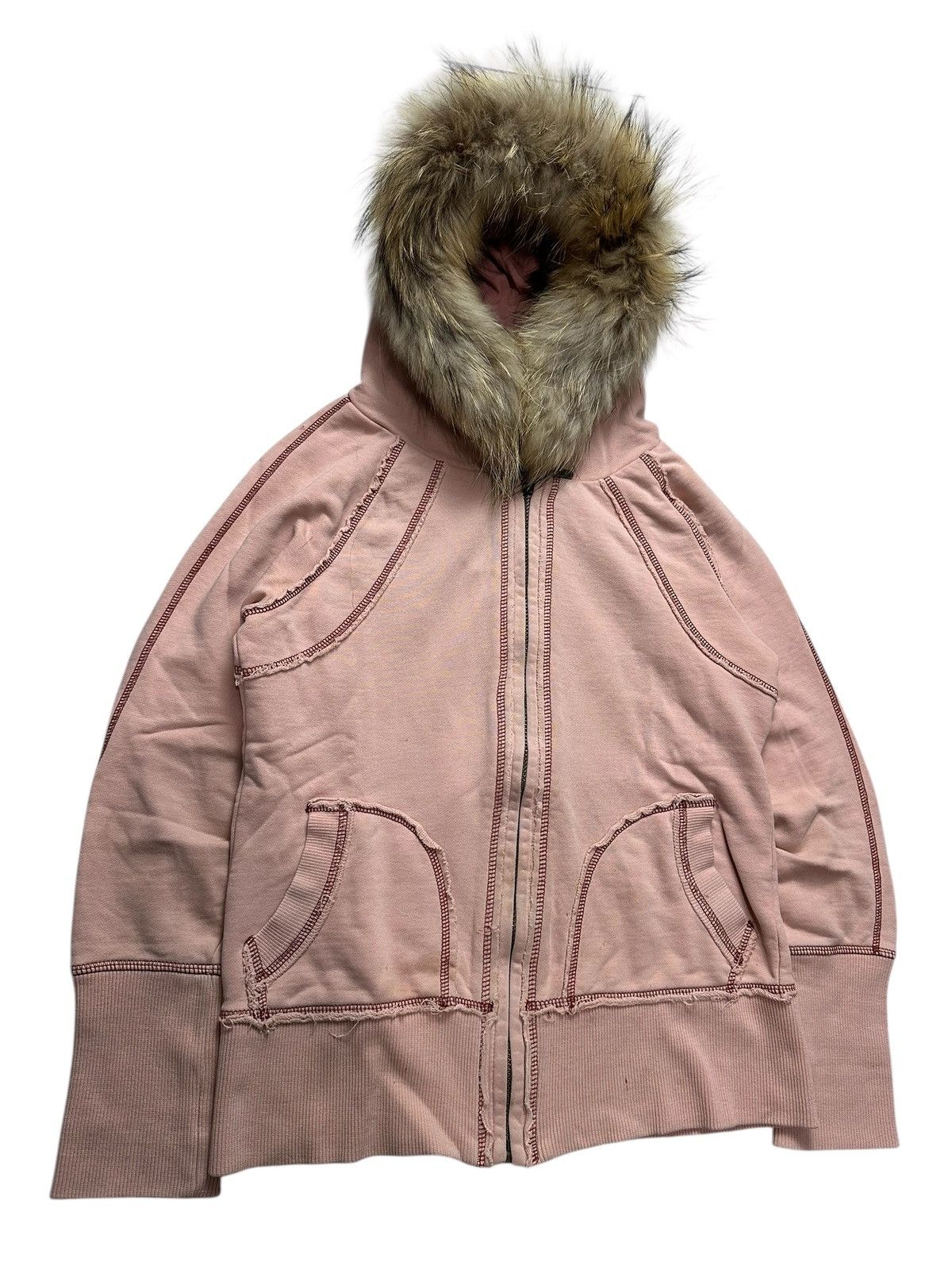 Beauty Beast DISTRESSED Blue Moon Blue FUR ZIP HOODIE IFSIX LGB STYLE Size S / US 4 / IT 40 - 3 Thumbnail