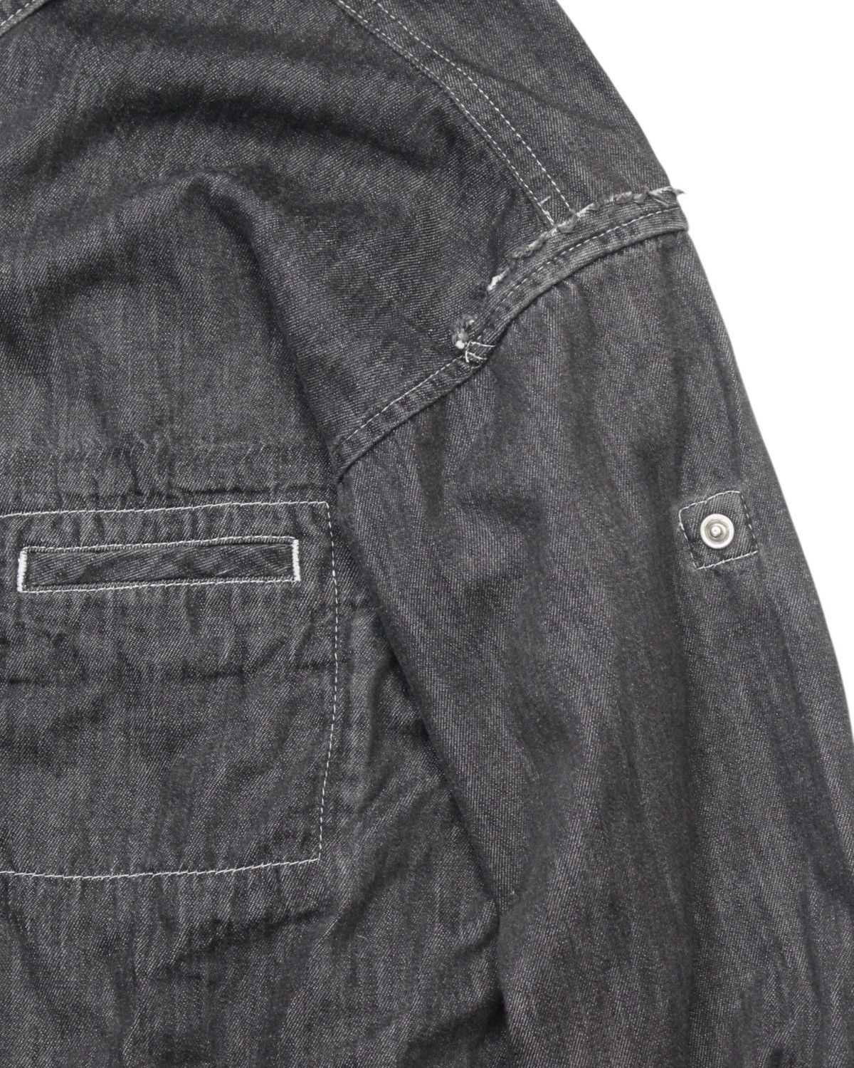 Maison MIHARA YASUHIRO 2010S MIHARAYASUHIRO DECONSTRUCTED 2 TONE DENIM SHIRT Size US L / EU 52-54 / 3 - 5 Thumbnail