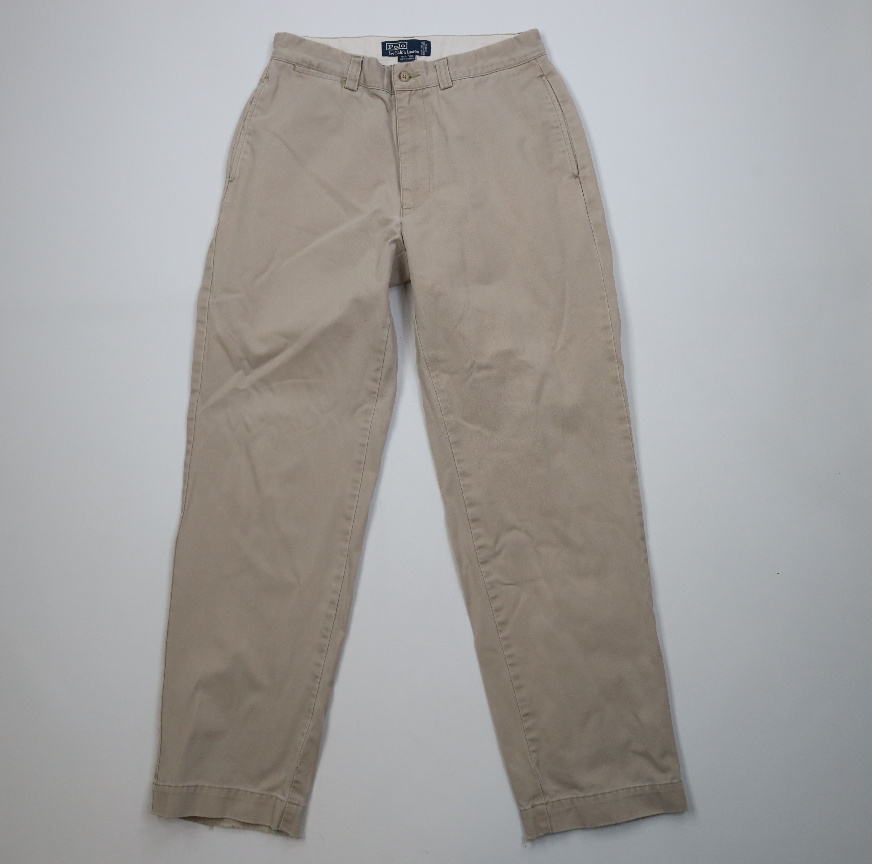 Ralph Lauren Vintage 90s Ralph Lauren Philip Cotton Chino Pants Beige Size US 30 / EU 46 - 1 Thumbnail