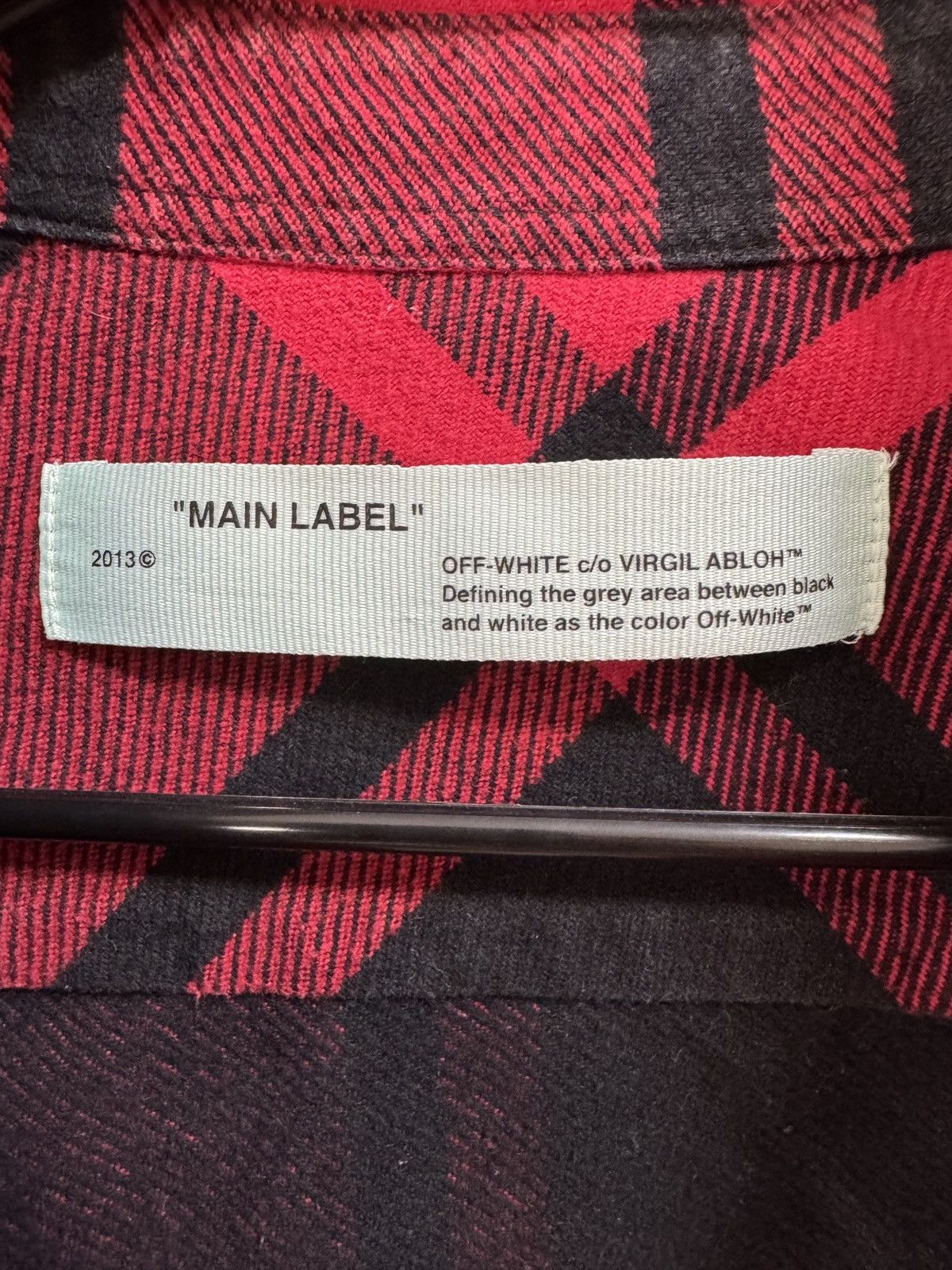Off-White OFF-WHITE clo VIRGIL ABLOHT™ special edition red flannel Size US L / EU 52-54 / 3 - 5 Thumbnail