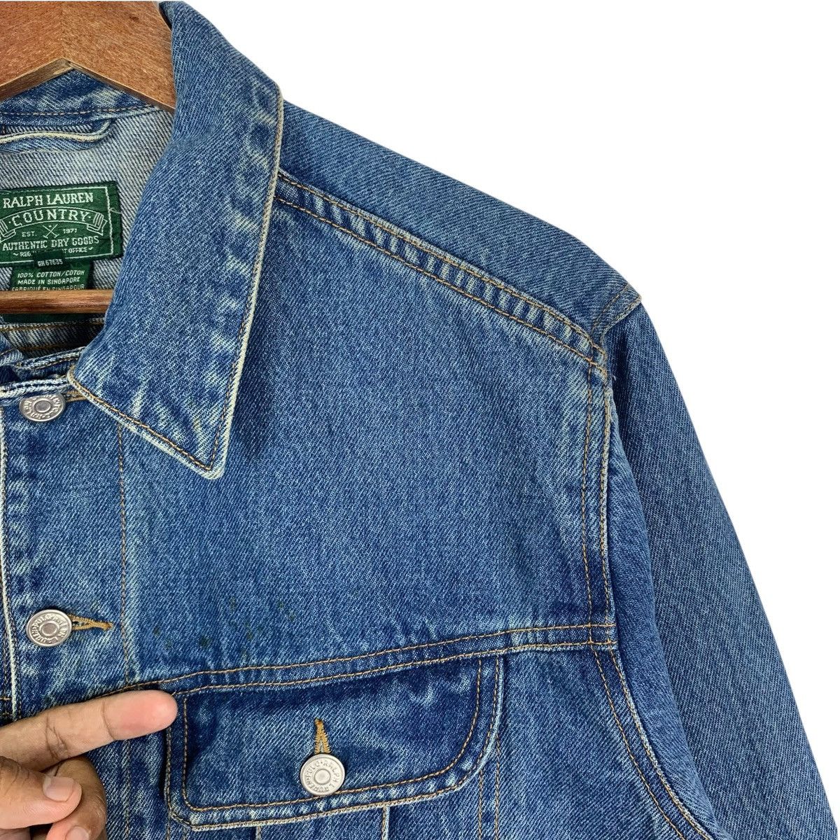 Polo Ralph Lauren VINTAGE POLO COUNTRY RALPH LAUREN DENIM TRUCKER JACKET Size US M / EU 48-50 / 2 - 6 Thumbnail