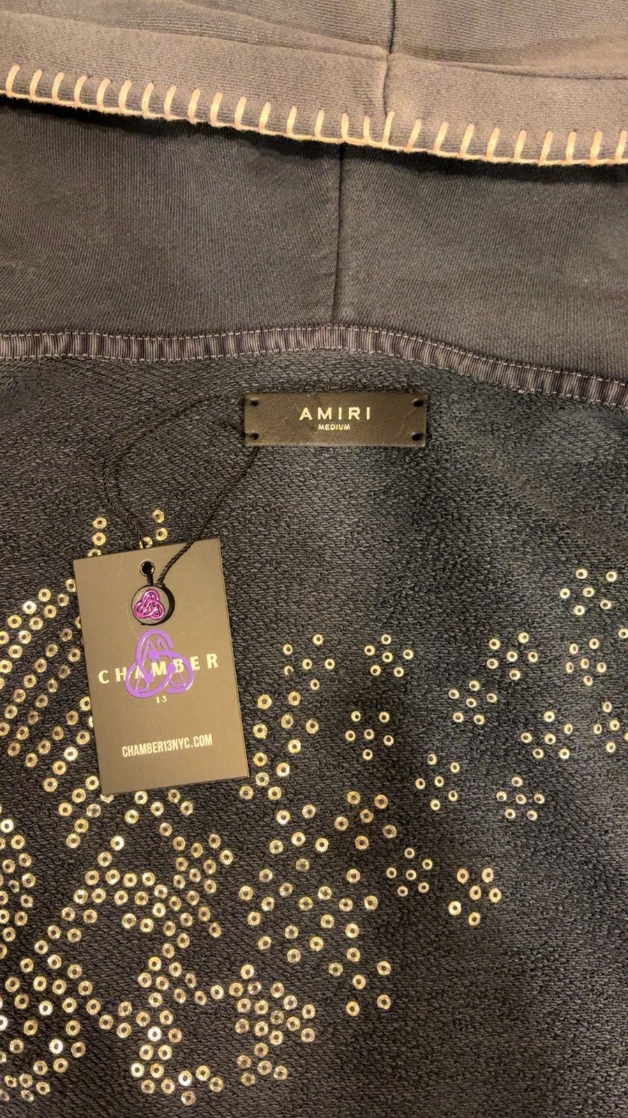 Amiri Amiri x TGCW Swarovski Crystal Flame Zip up Hoodie Size US M / EU 48-50 / 2 - 15 Thumbnail