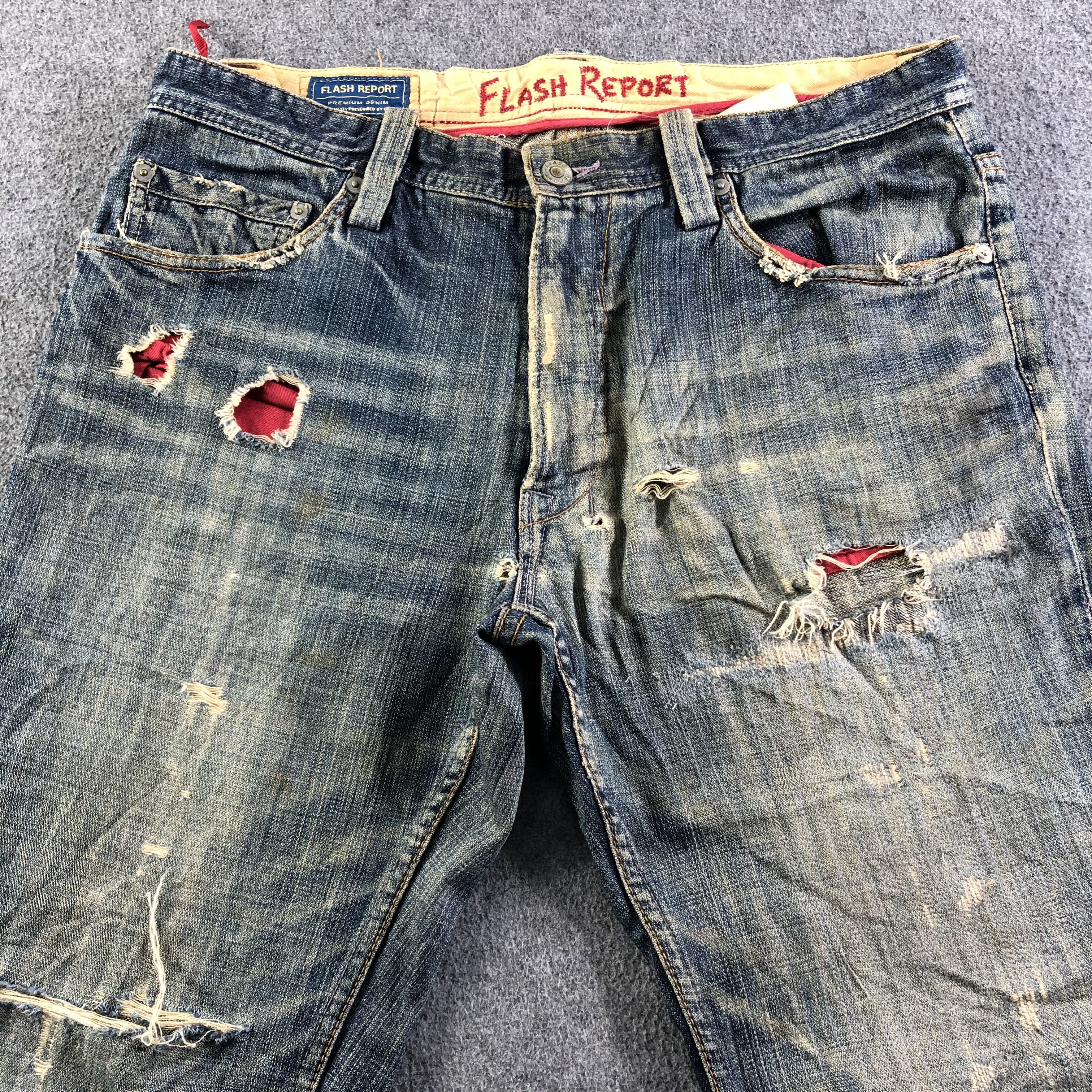 Vintage Vintage Flash Report Jeans-J3878 Size US 35 - 3 Thumbnail