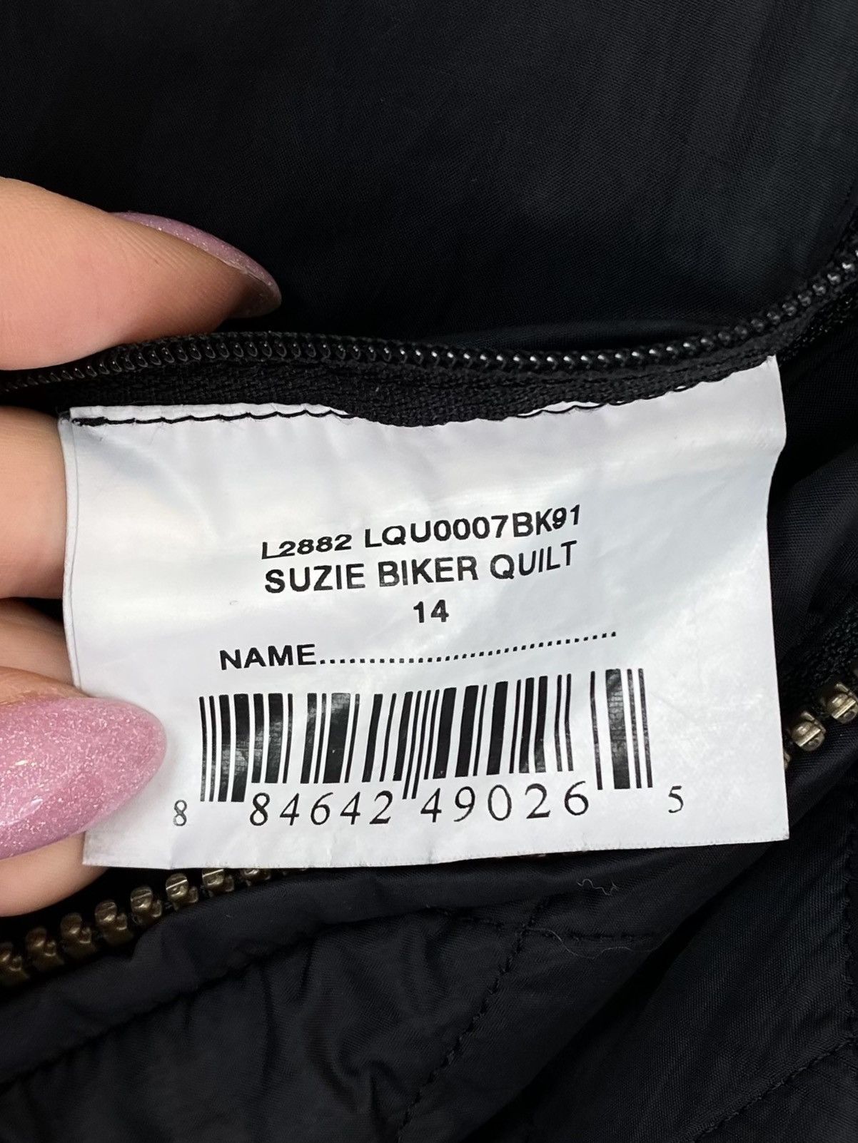 Designer Barbour Suzie Biker Quilted Jacket Long Sleeve Women’s UK14 Size L / US 10 / IT 46 - 11 Thumbnail