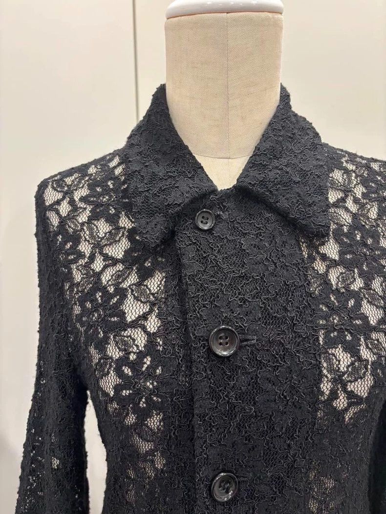 Comme des Garcons Comme des Garcons Lace crochet long coat decorated with fl Size XS / US 0-2 / IT 36-38 - 5 Thumbnail