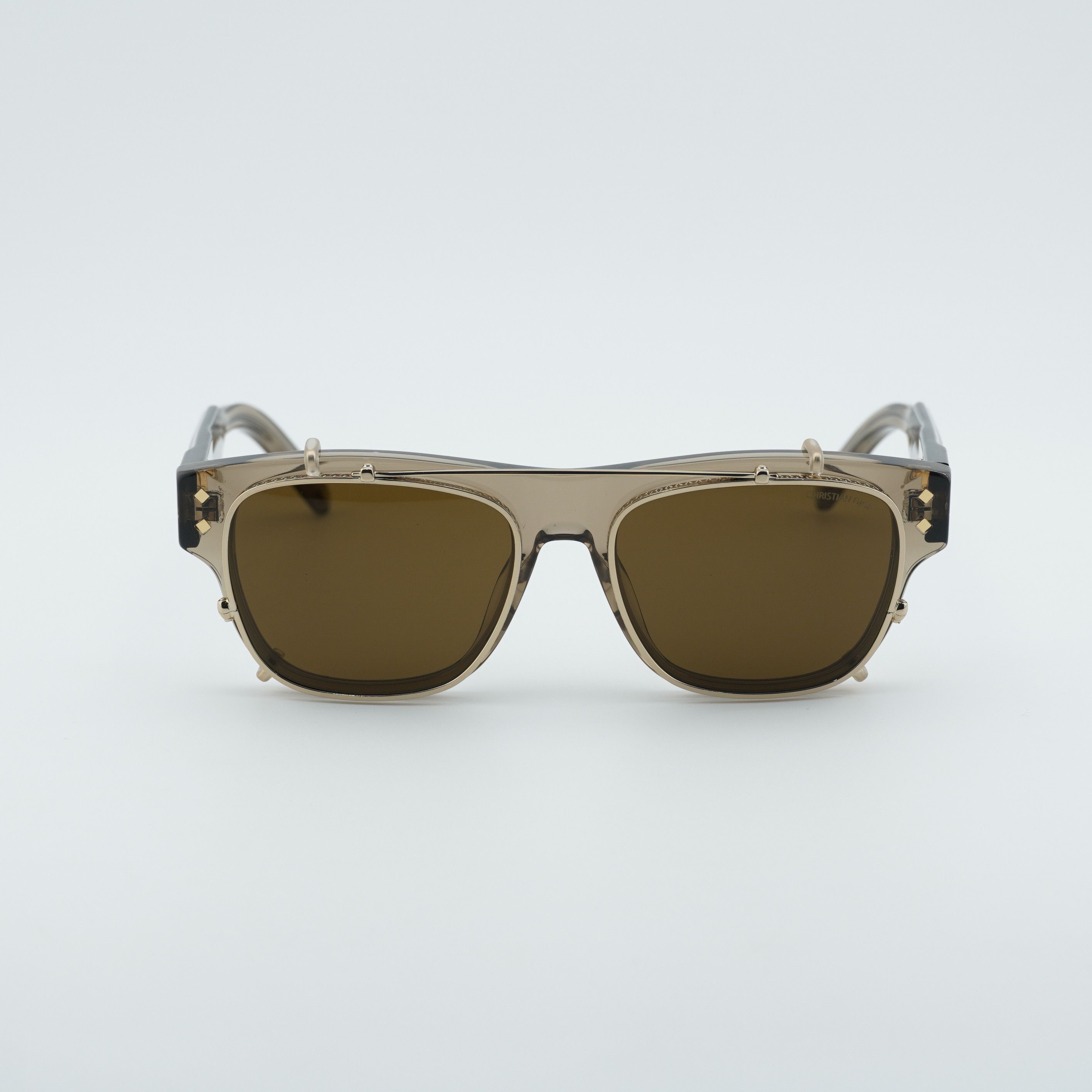 Dior Dior CD DIAMONDO S10I 64BB Eyeglasses Brown 53mm Square Fram Size ONE SIZE - 6 Thumbnail